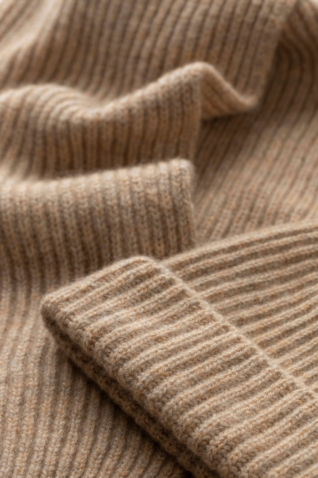 Children's Natural Ribbed Cashmere Beanie