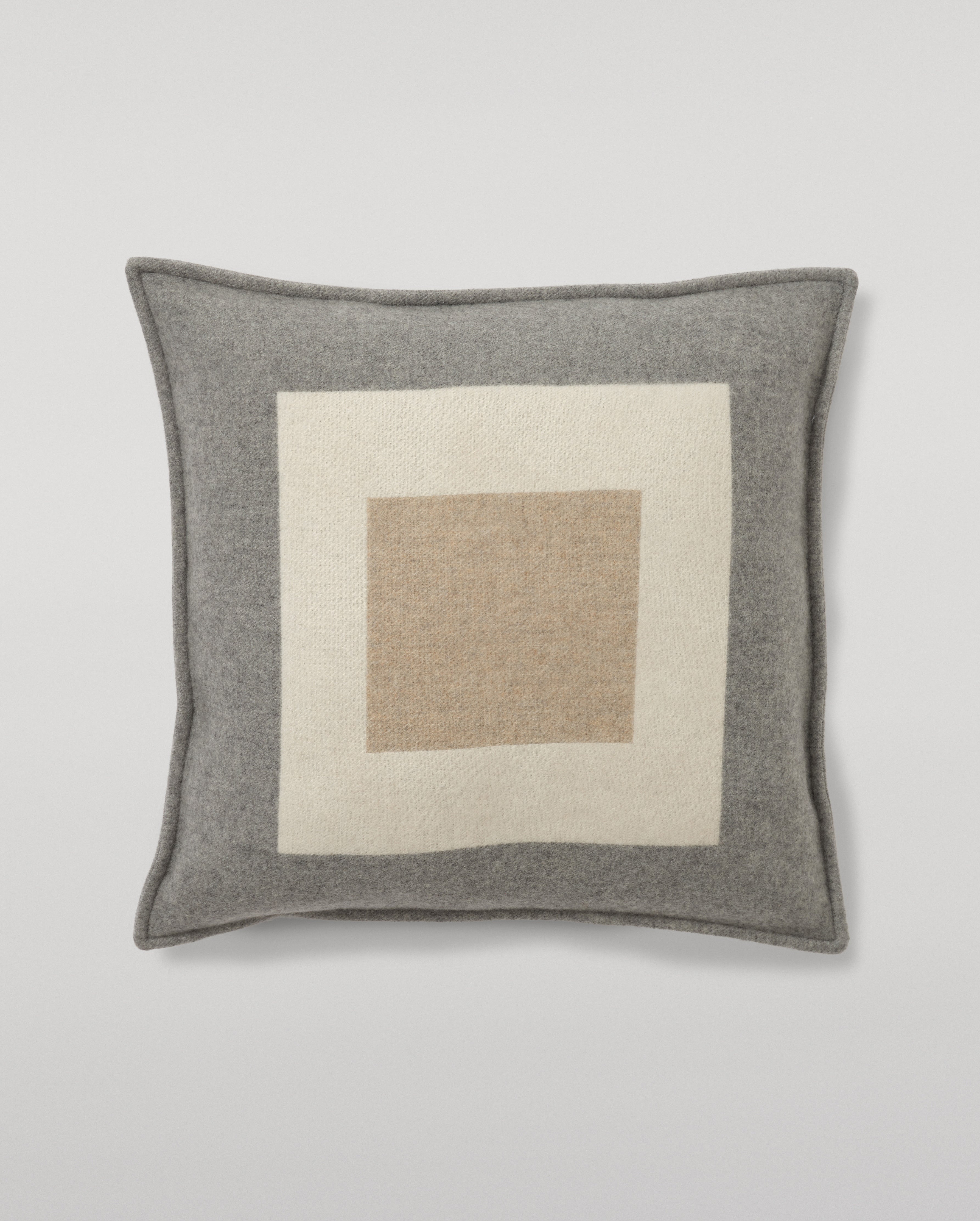 Art Geometric Grey & Natural Cashmere Cushion