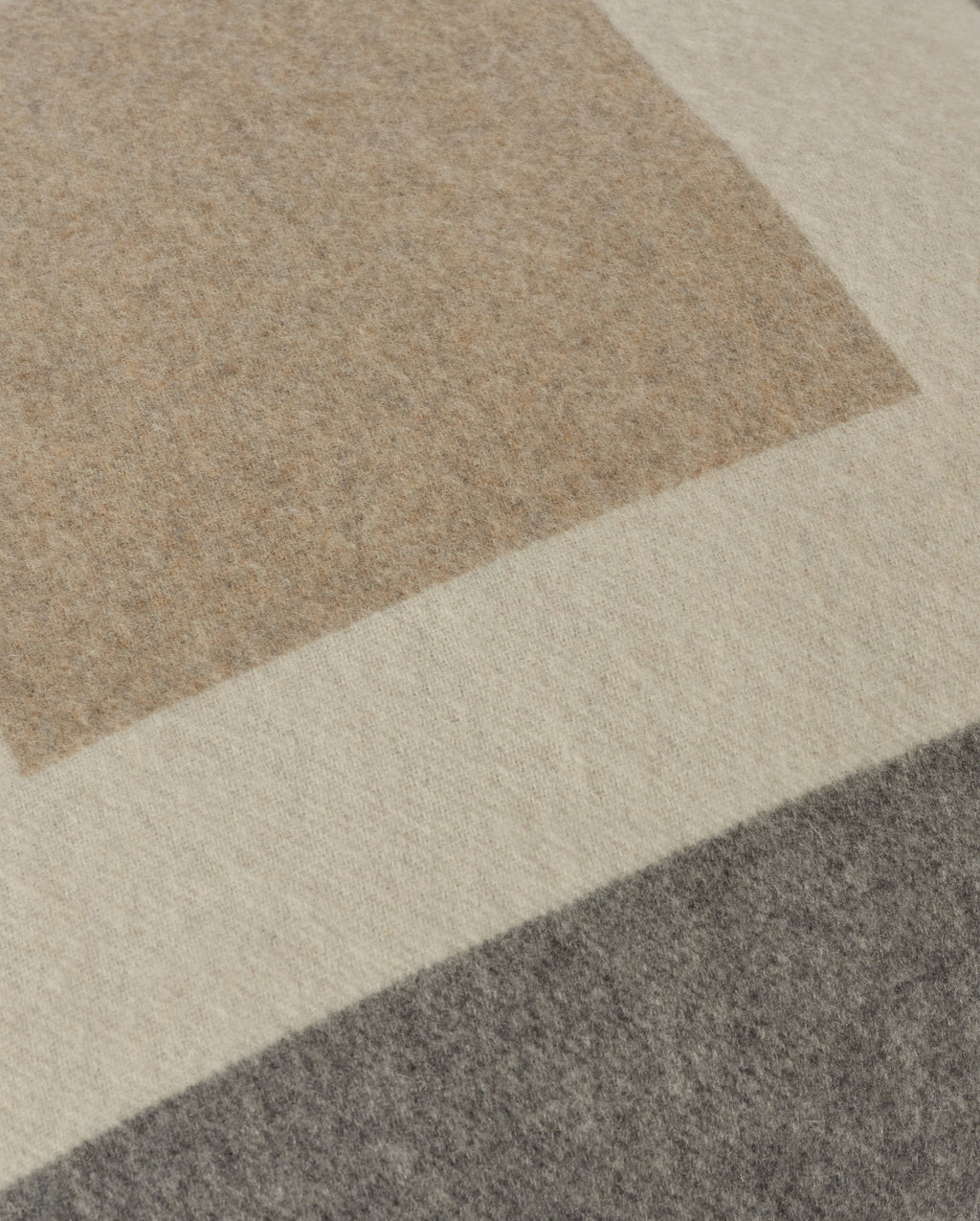 Art Geometric Grey & Natural Cashmere Cushion