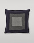 Art Geometric Navy & Grey Cashmere Cushion