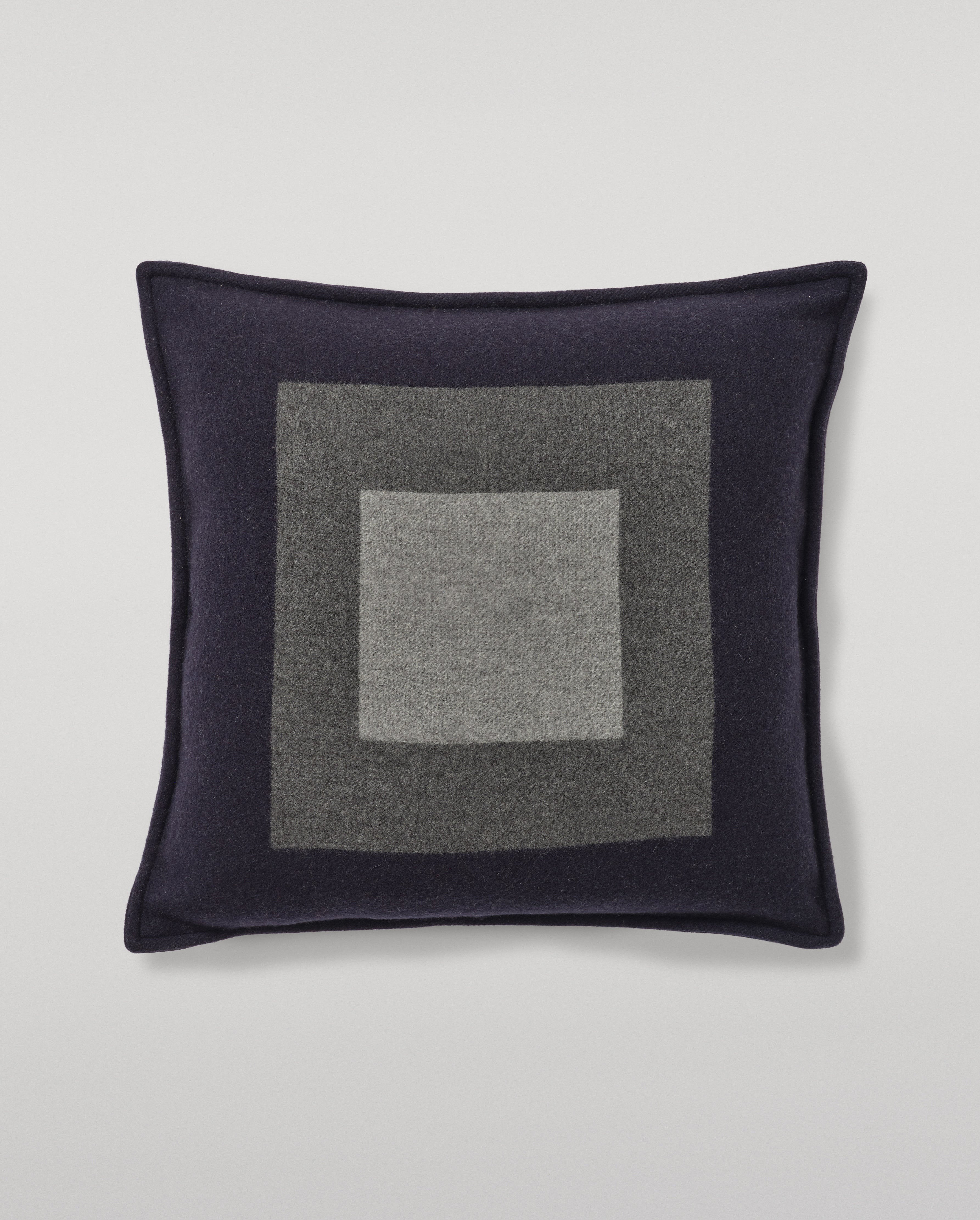 Art Geometric Navy & Grey Cashmere Cushion
