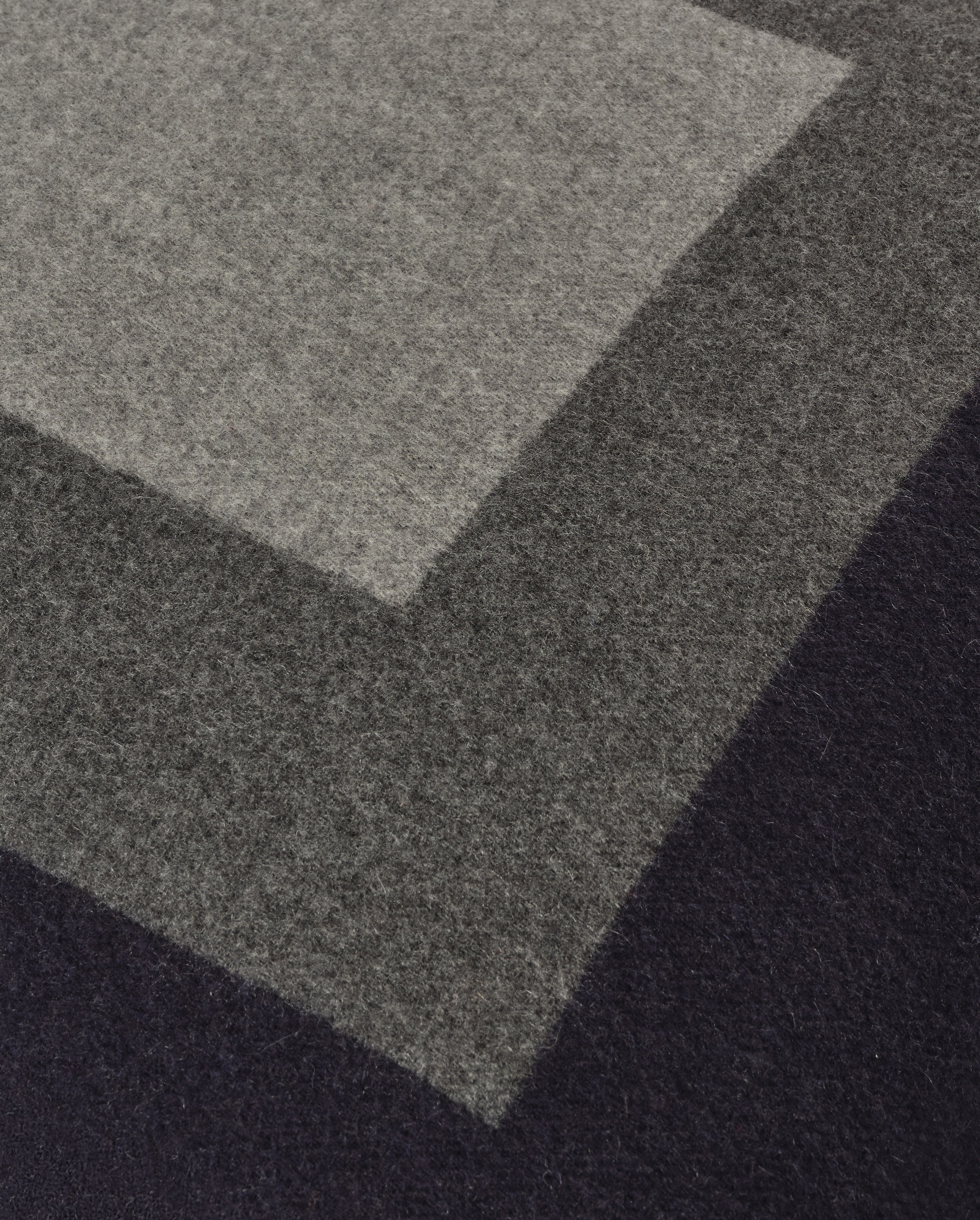 Art Geometric Navy & Grey Cashmere Cushion