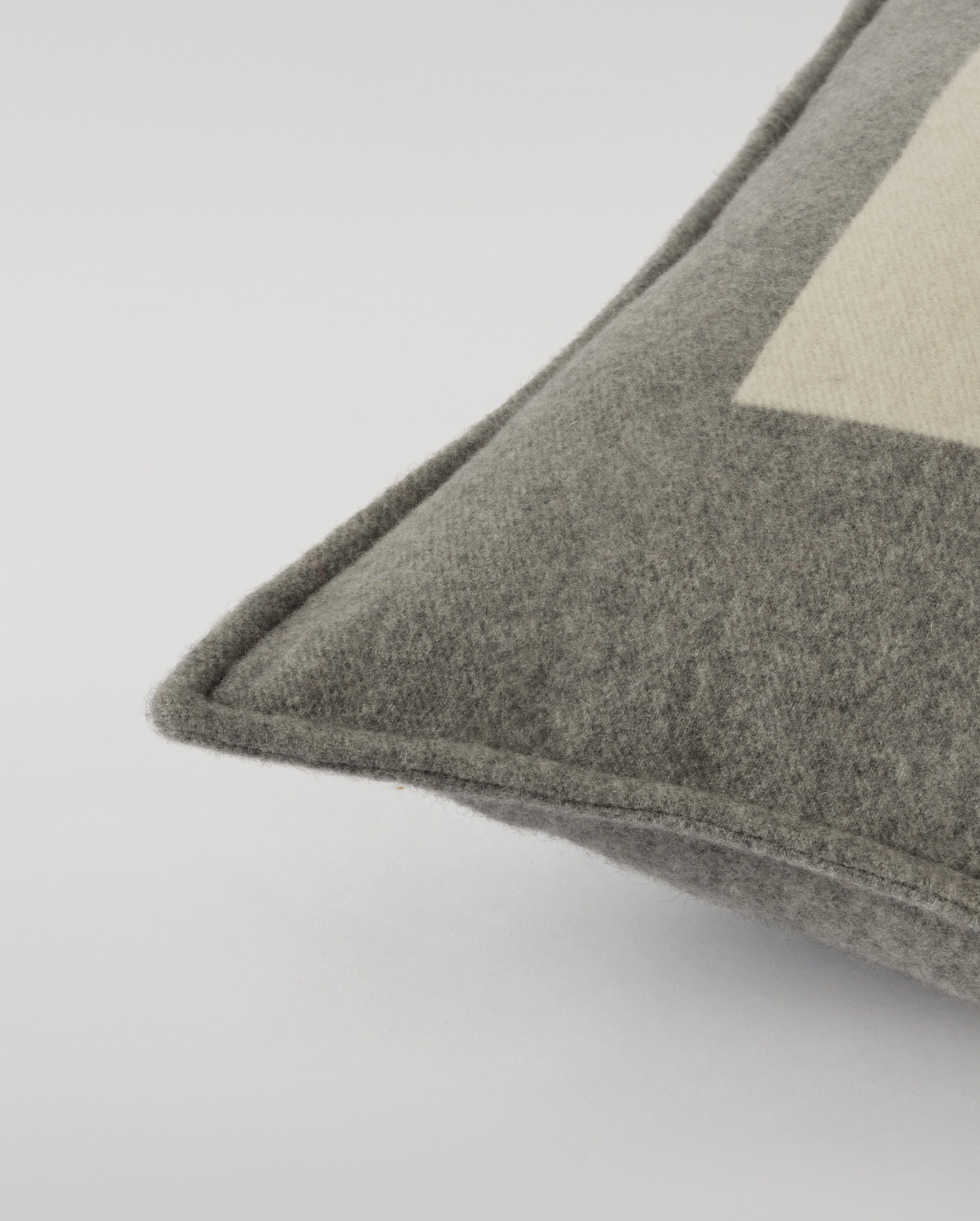 Art Geometric Grey & Natural Cashmere Cushion