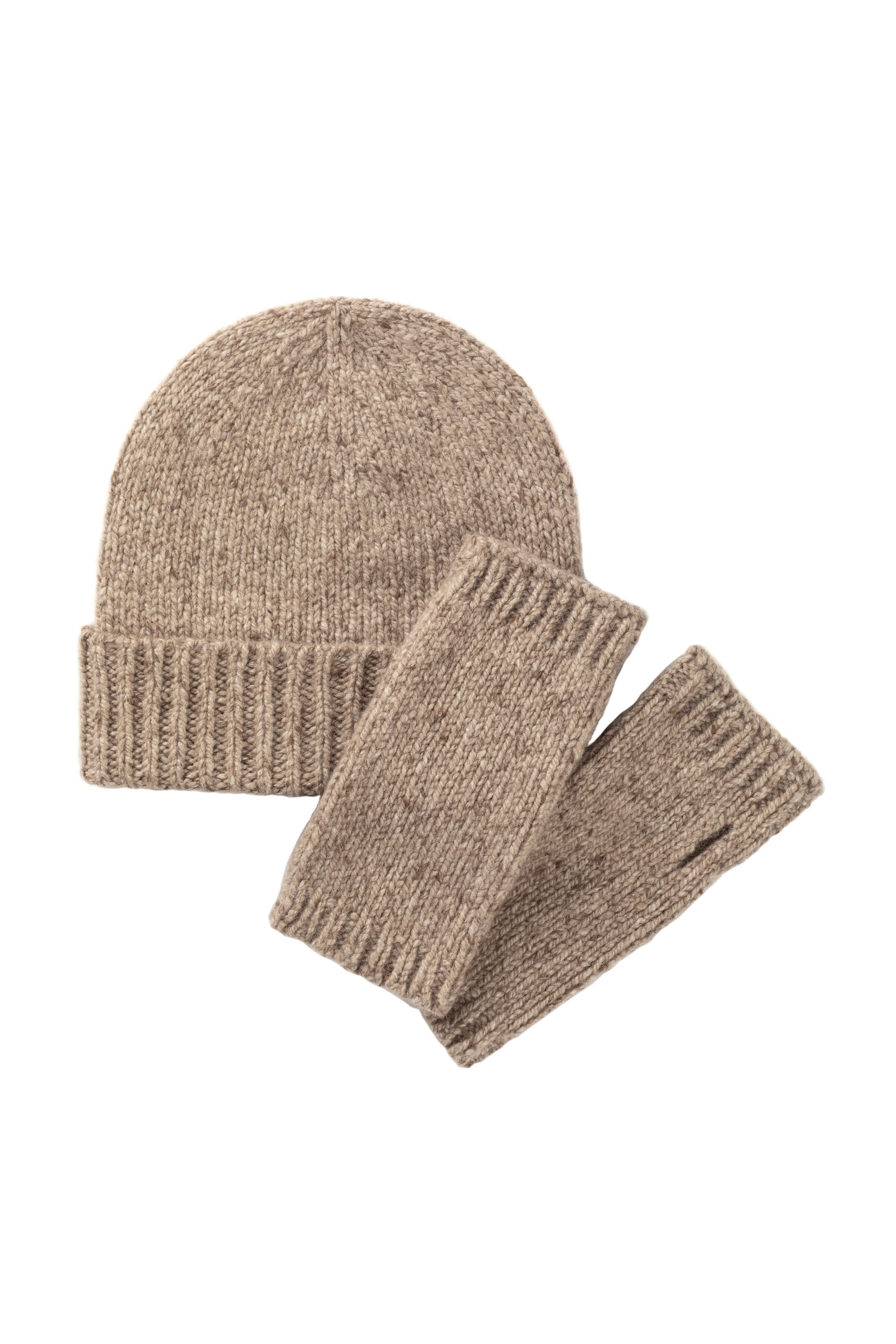 Donegal Cashmere Light Brown Wrist Warmers