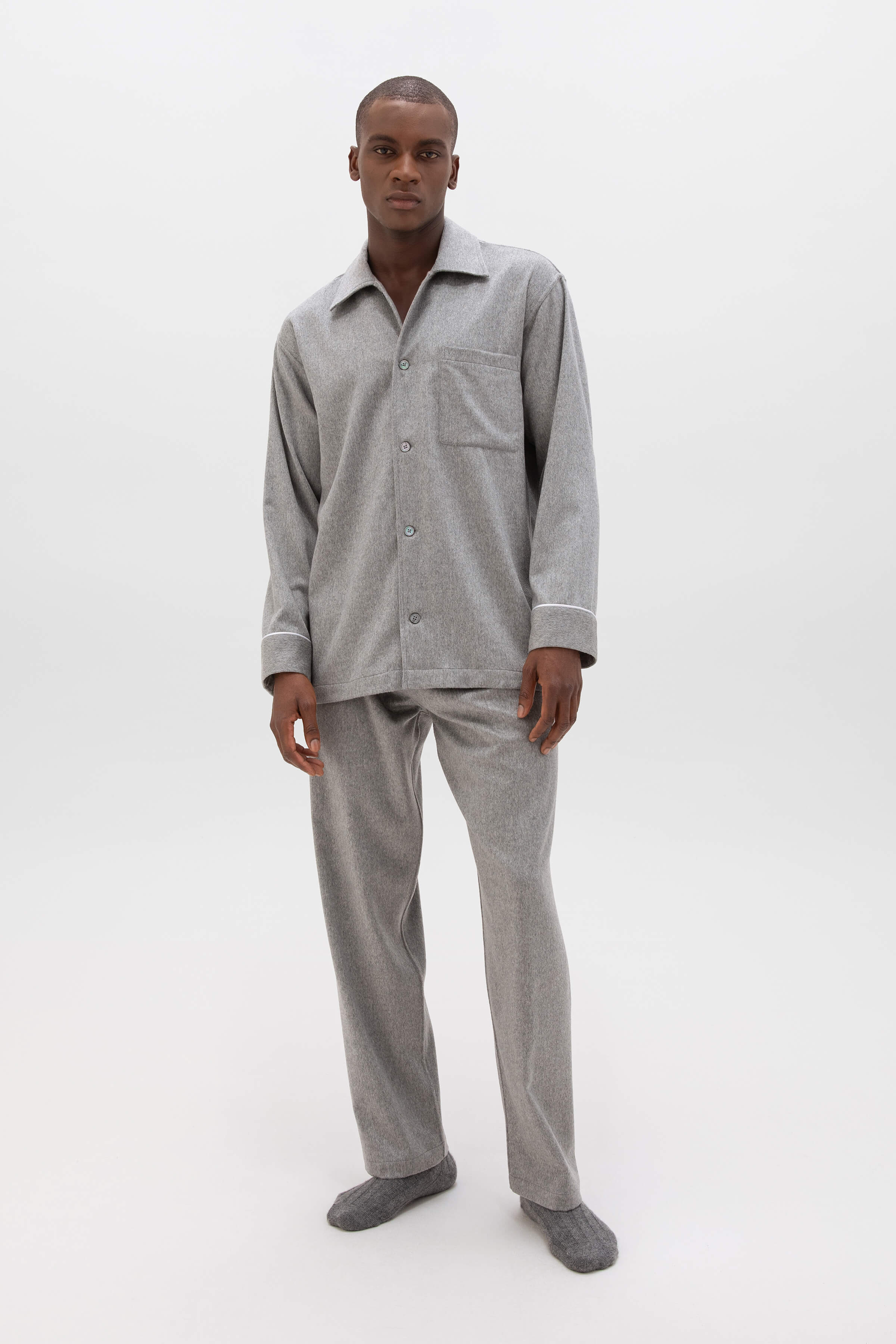 Light Grey Cashmere Pyjama Lounge Set