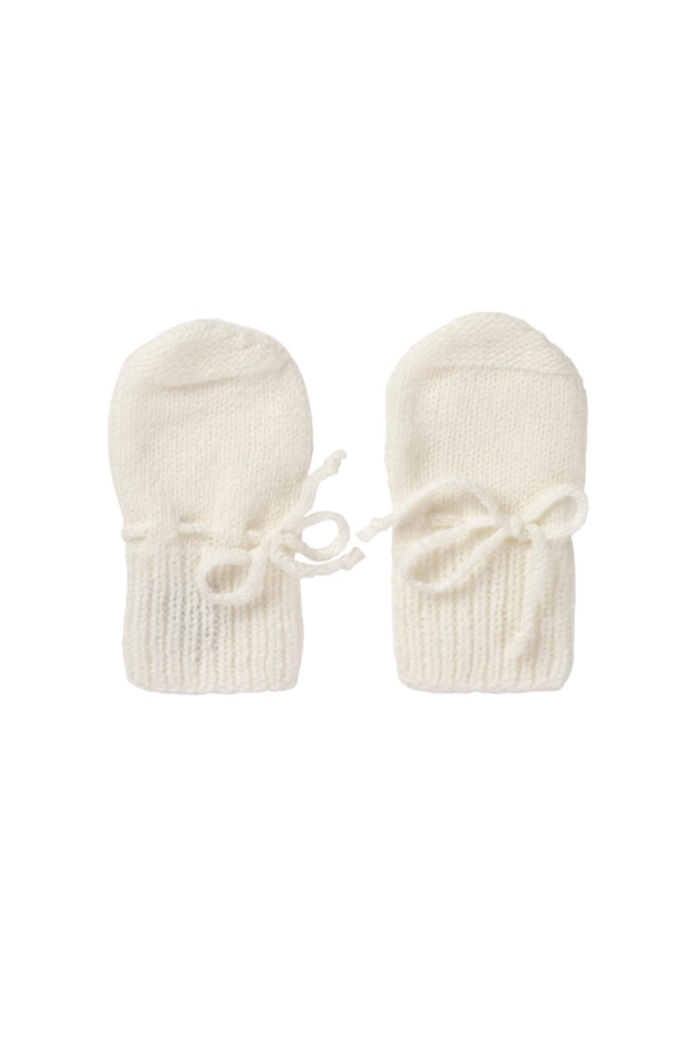 White Cashmere Baby Mittens