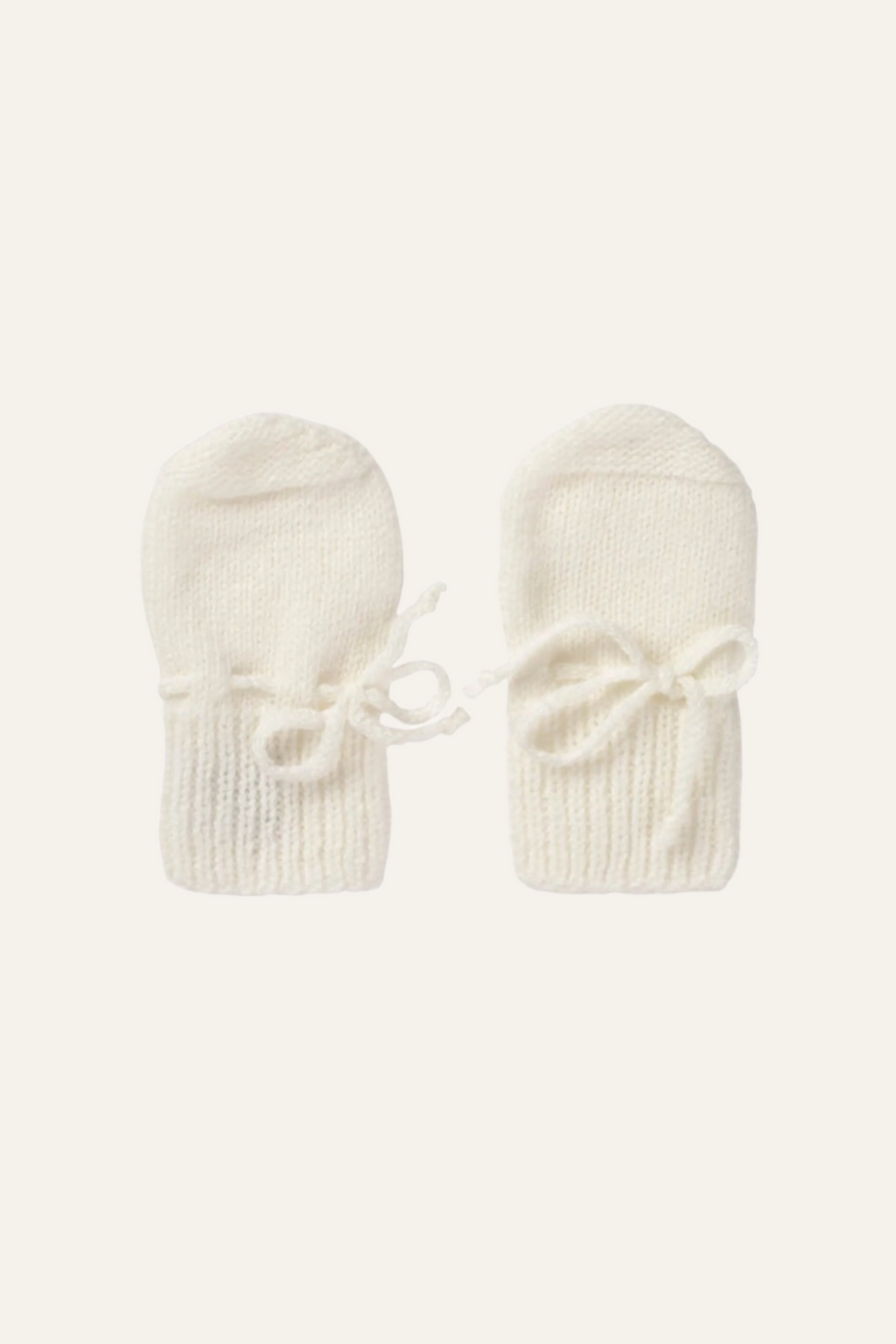 White Cashmere Baby Mittens