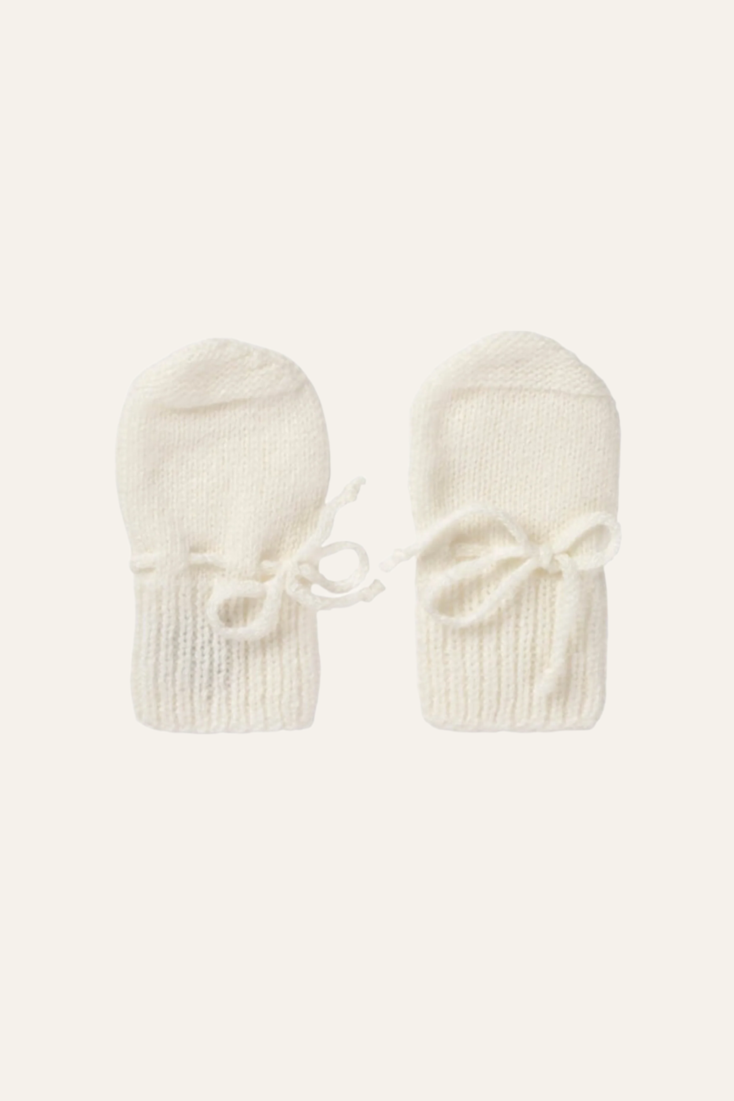 White Cashmere Baby Mittens