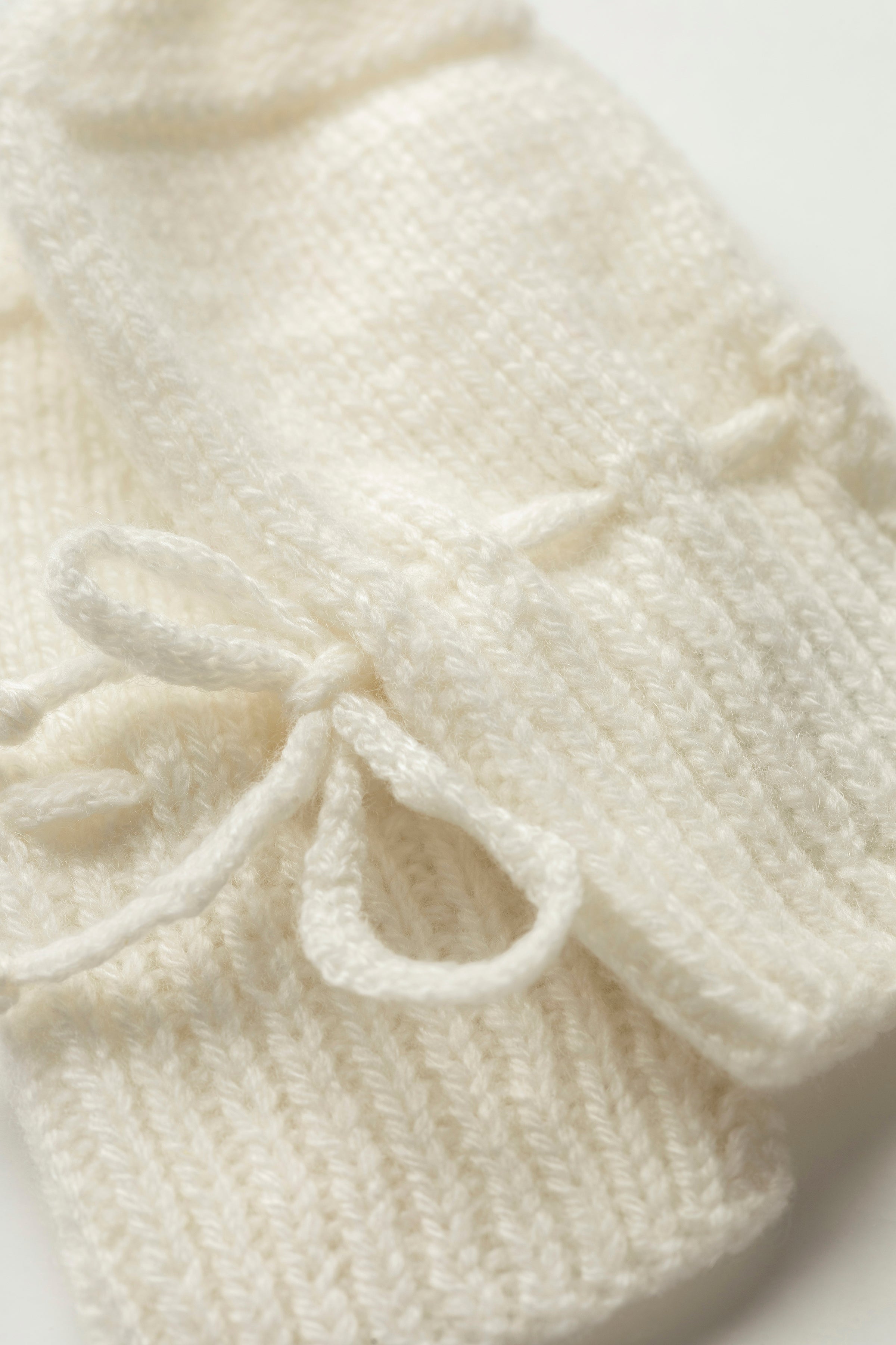 White Cashmere Baby Mittens