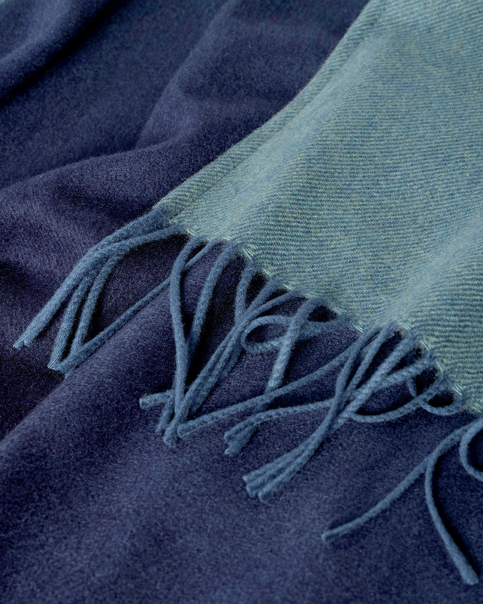 Blue Ombré Cashmere Cape
