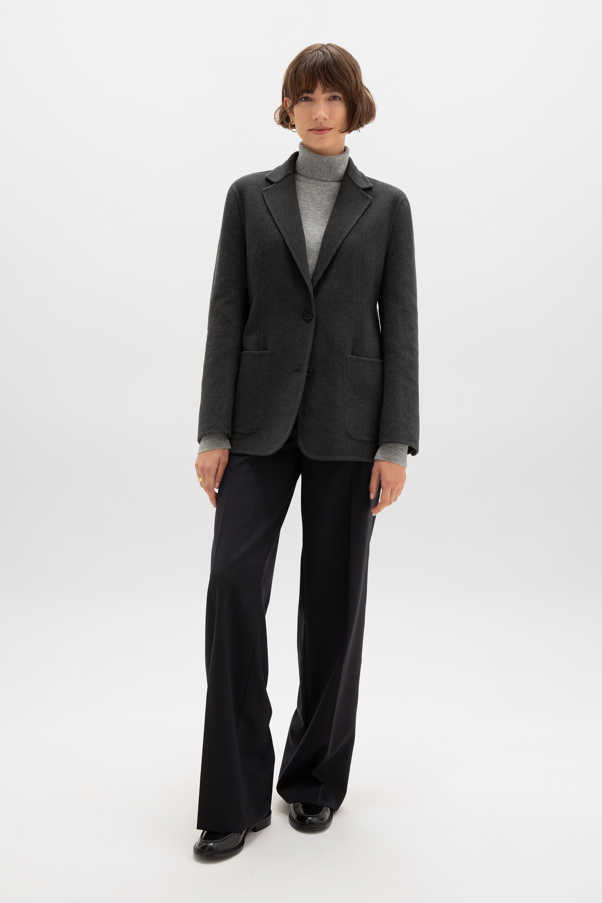 Women's Dark Grey Cashmere Blazer