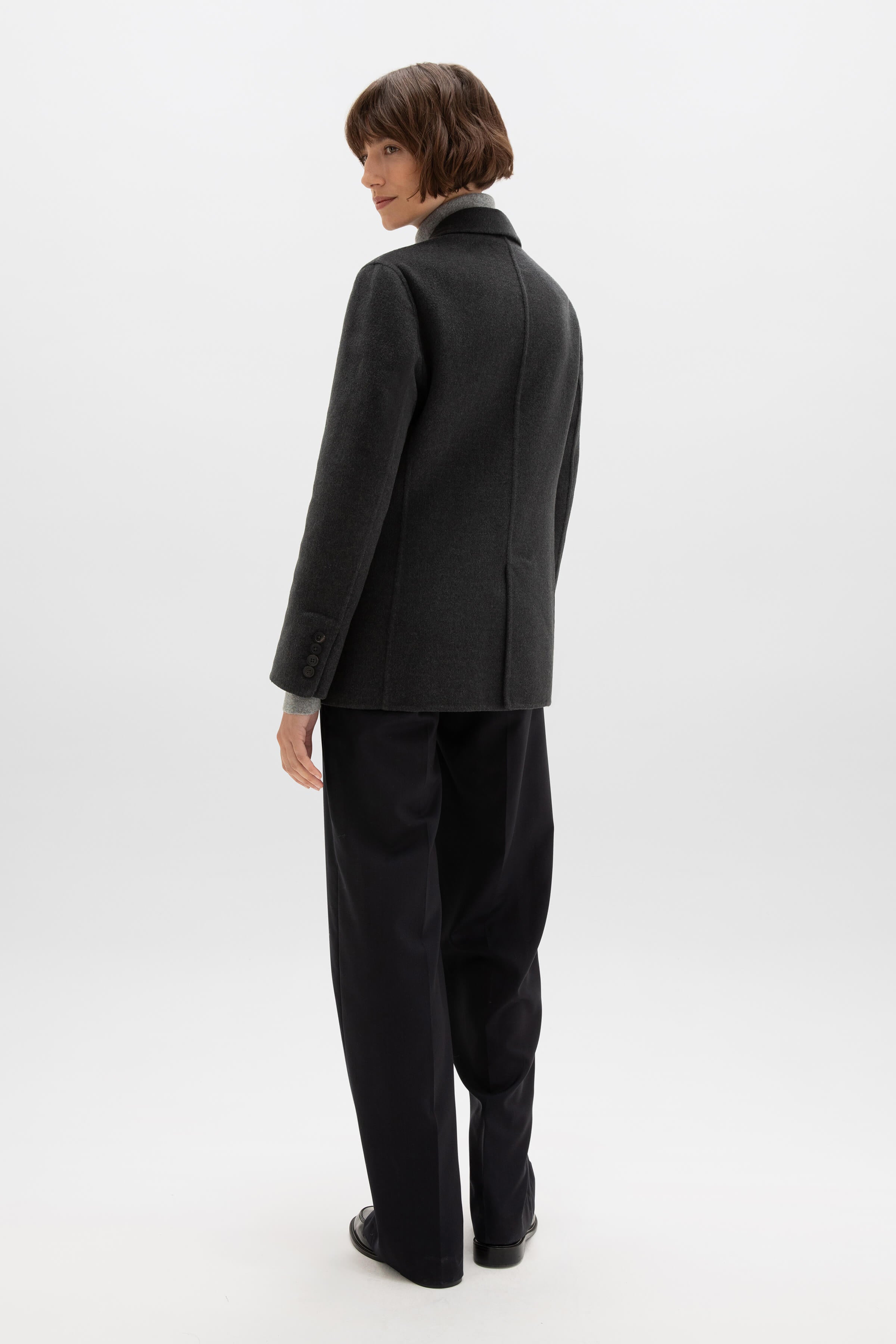 Women's Dark Grey Cashmere Blazer