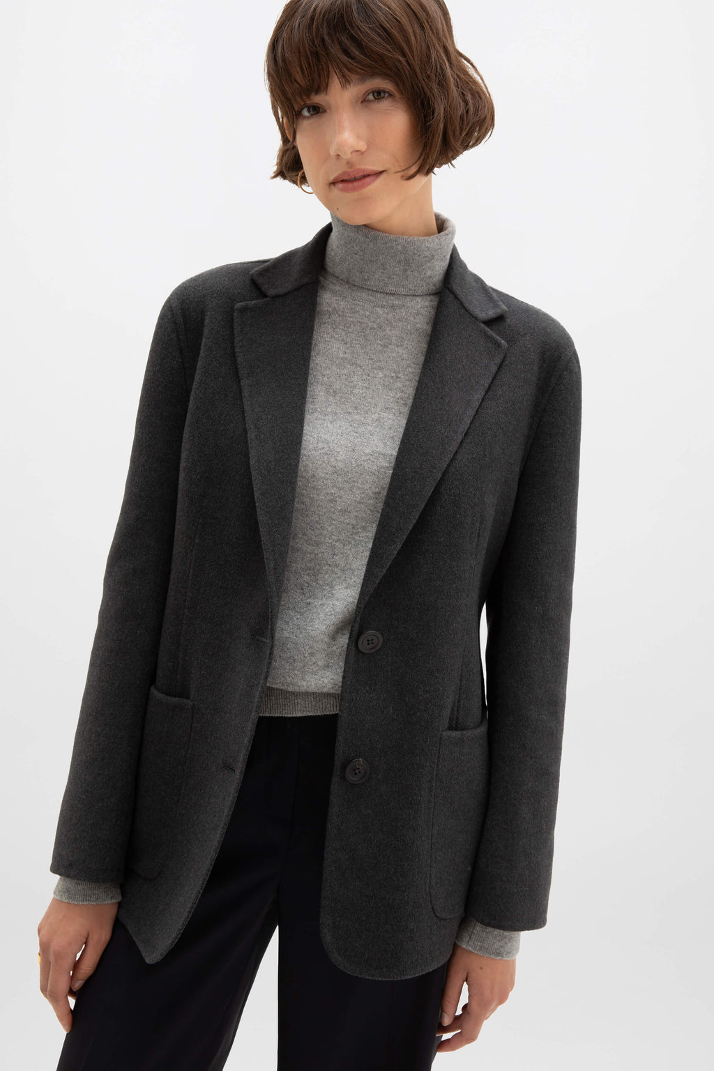 Women's Dark Grey Cashmere Blazer