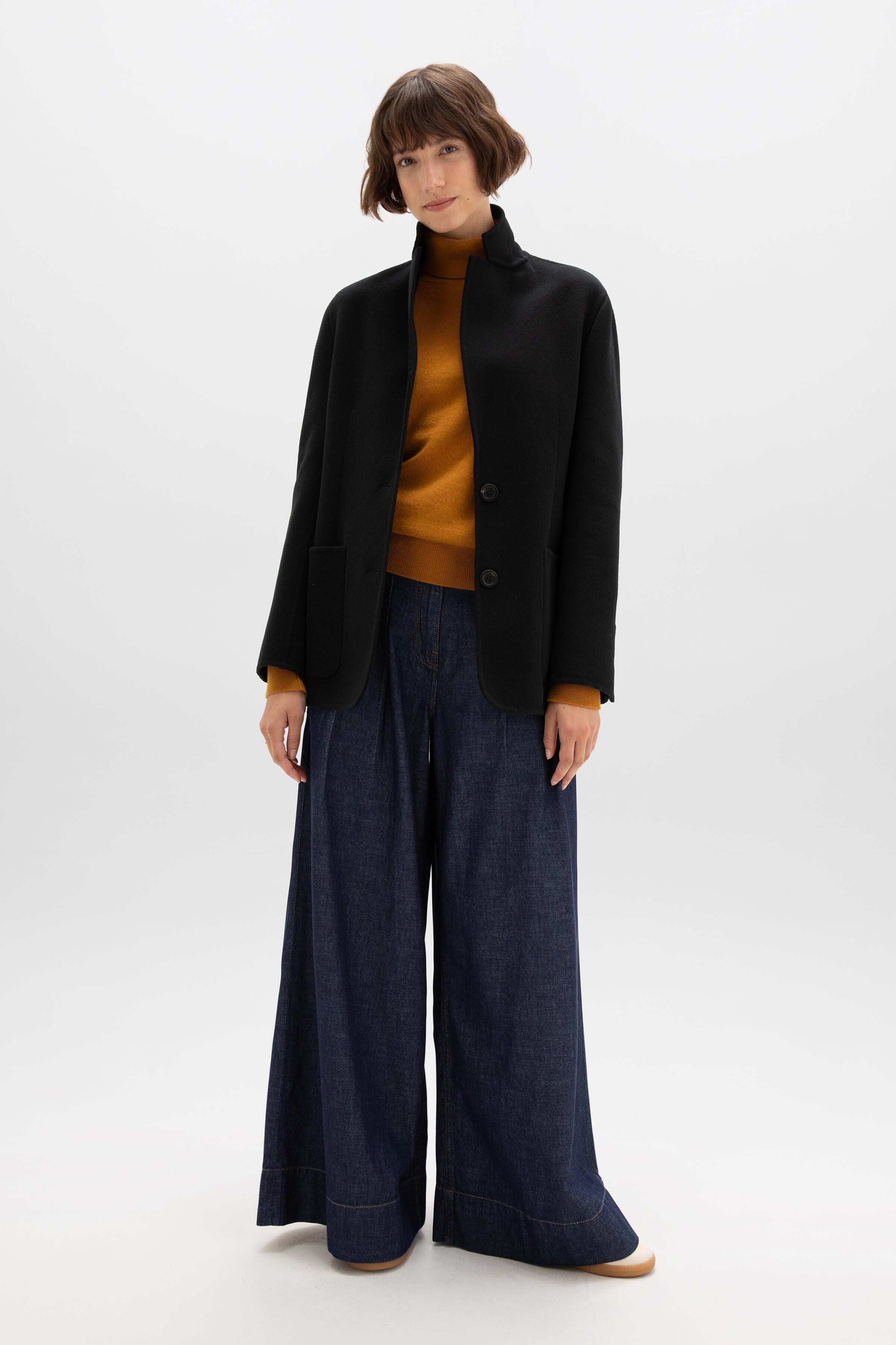 Classic Black Cashmere Blazer