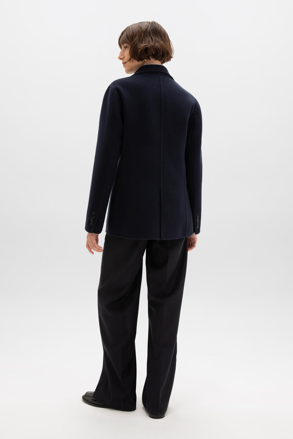 Classic Navy Cashmere Blazer