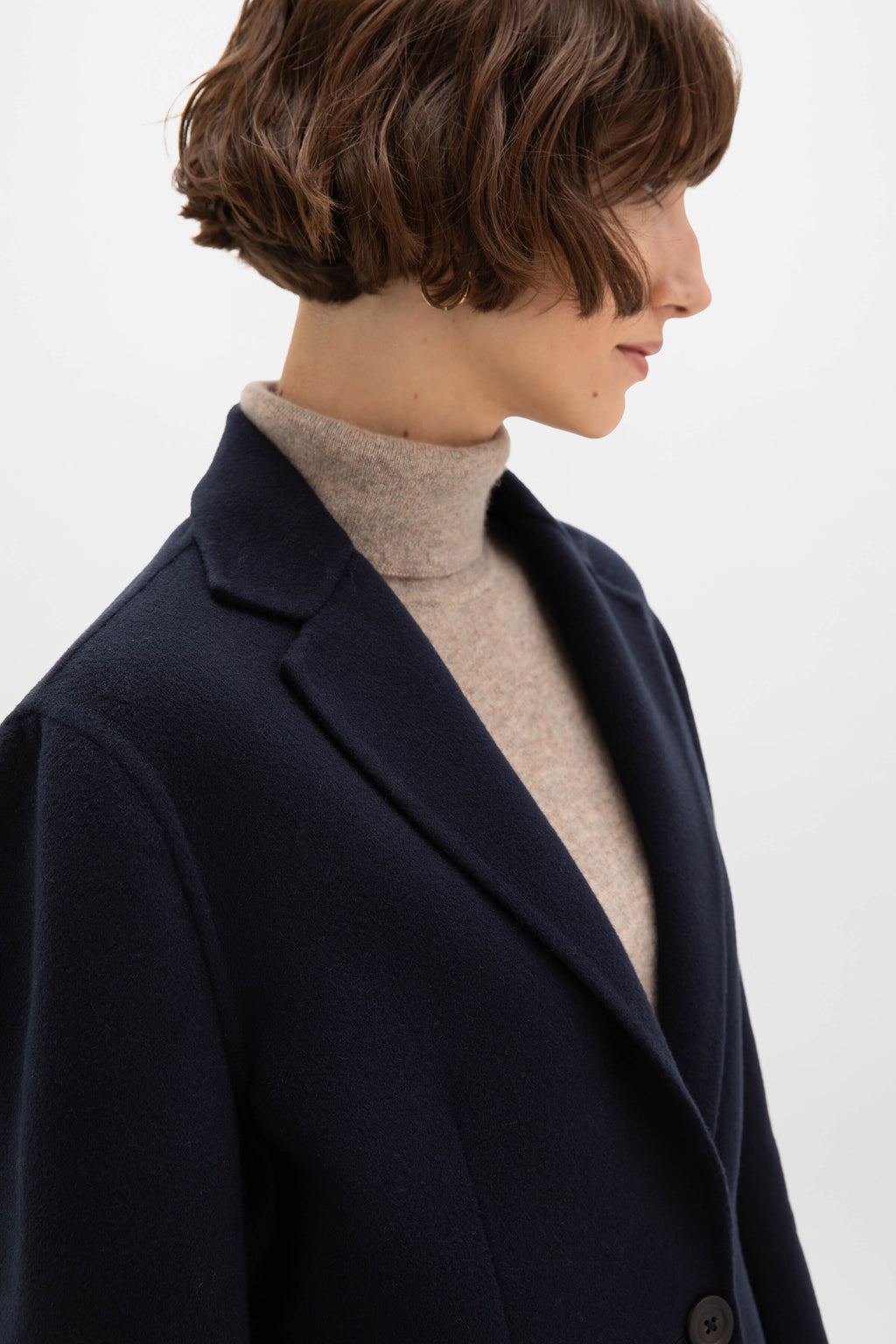 Classic Navy Cashmere Blazer
