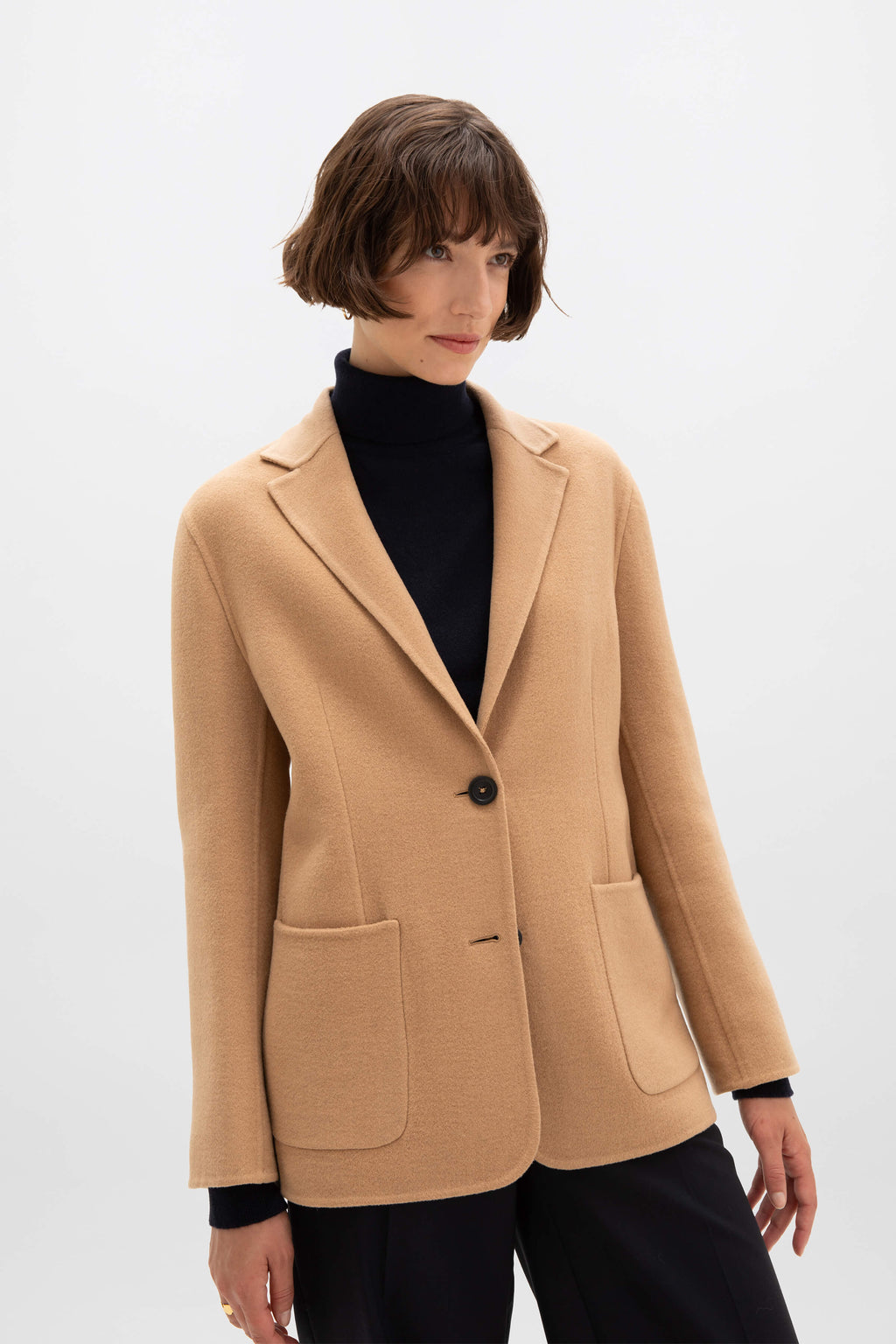 Classic Camel Cashmere Blazer