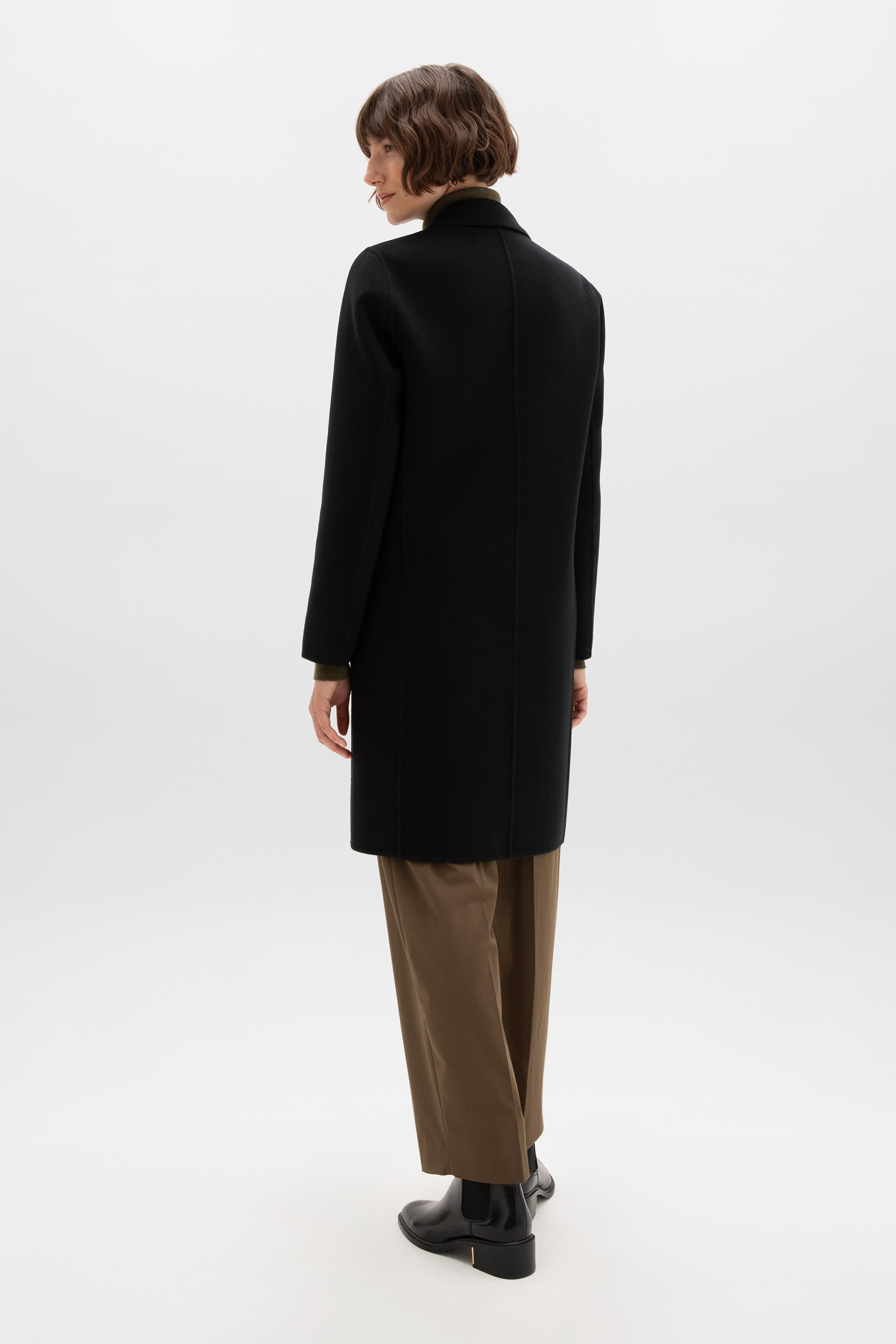 Classic Black Cashmere Coat