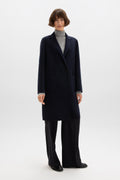 Classic Navy Cashmere Coat