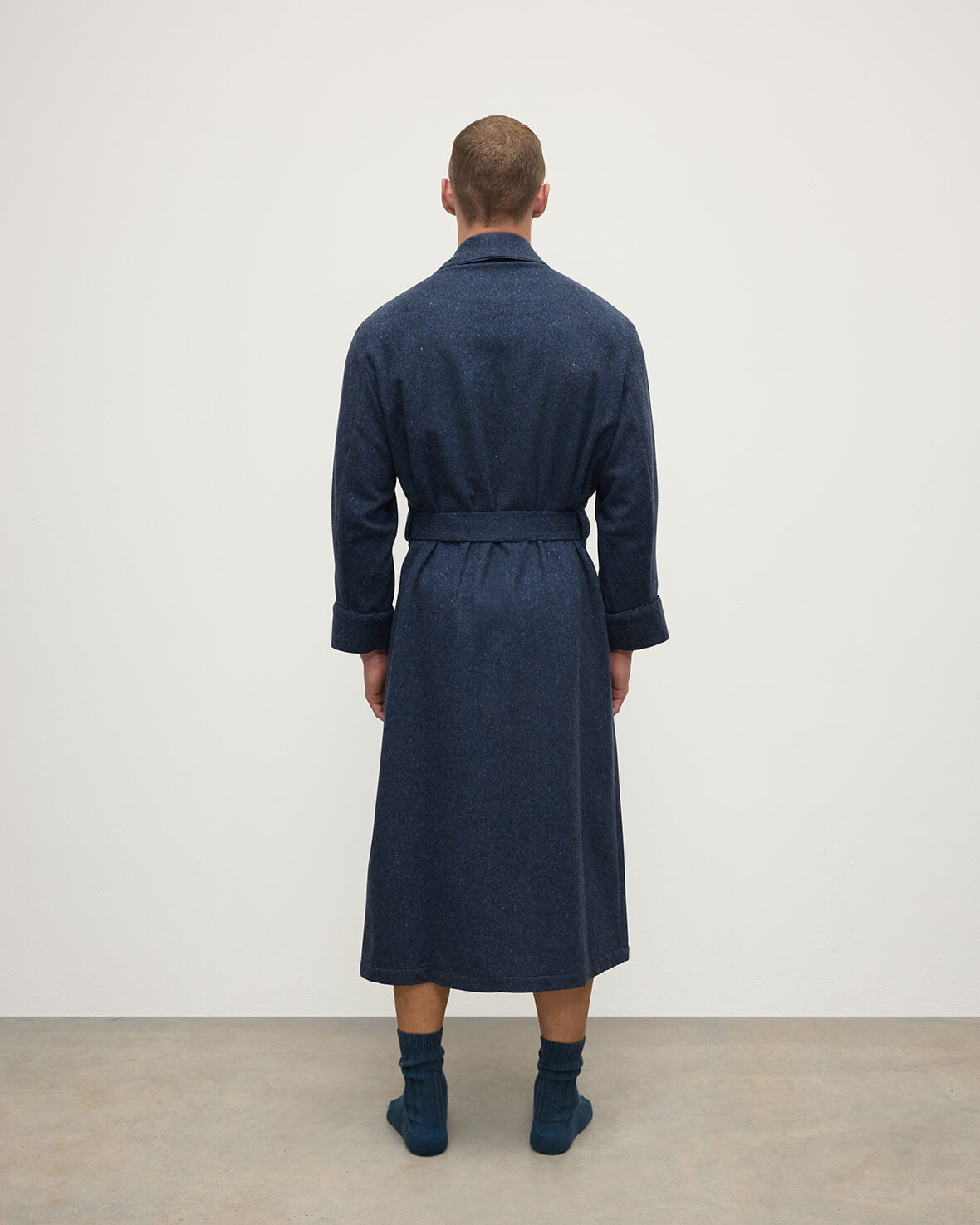 Donegal Cashmere Navy Dressing Gown