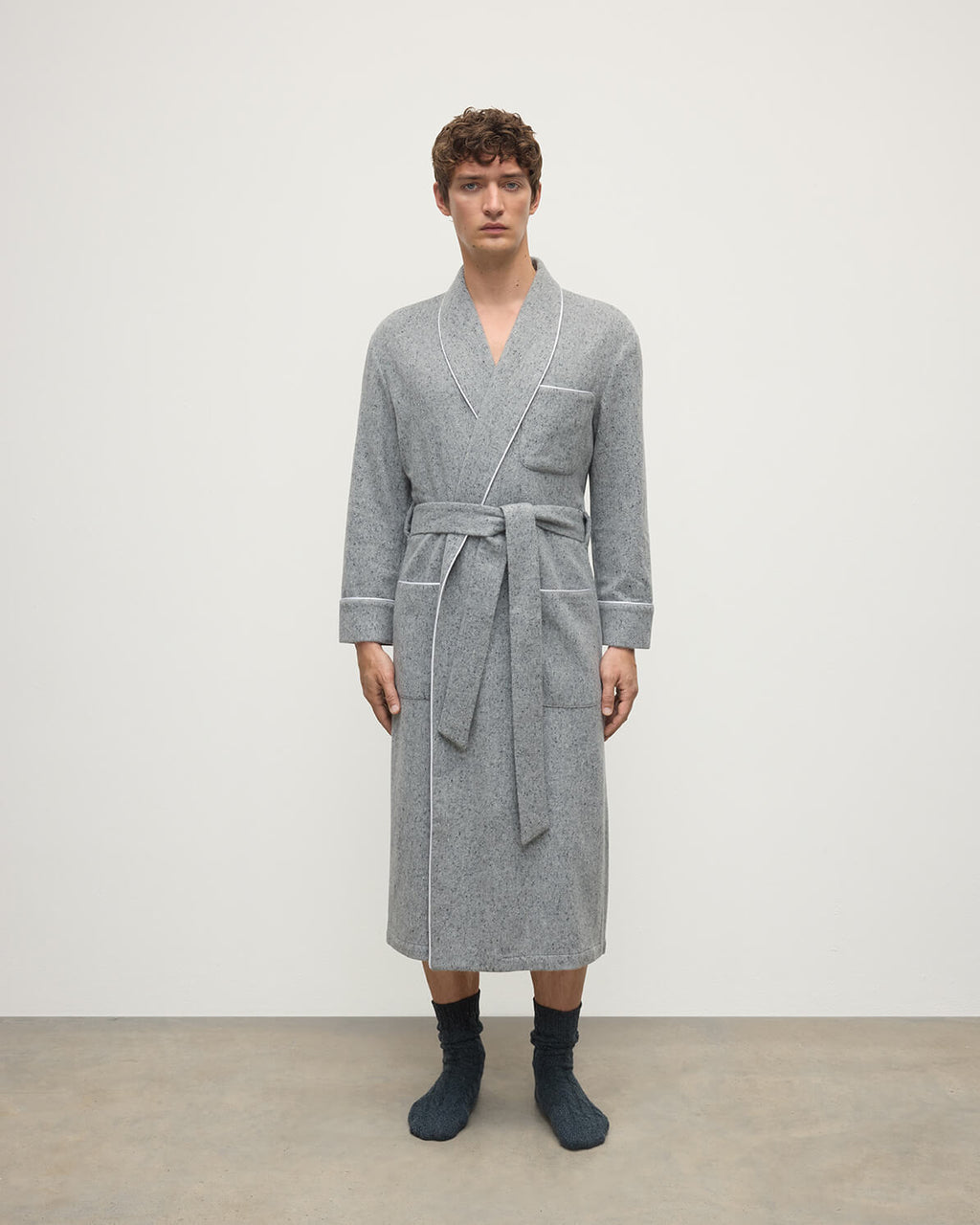 Donegal Cashmere Grey Dressing Gown
