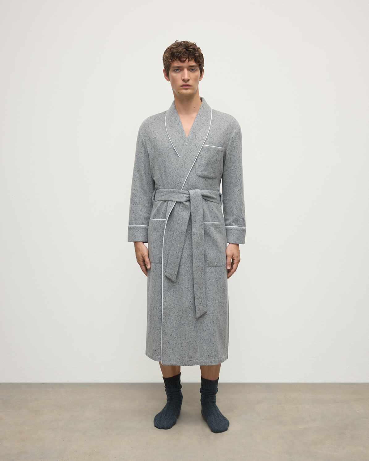 Donegal Cashmere Grey Dressing Gown