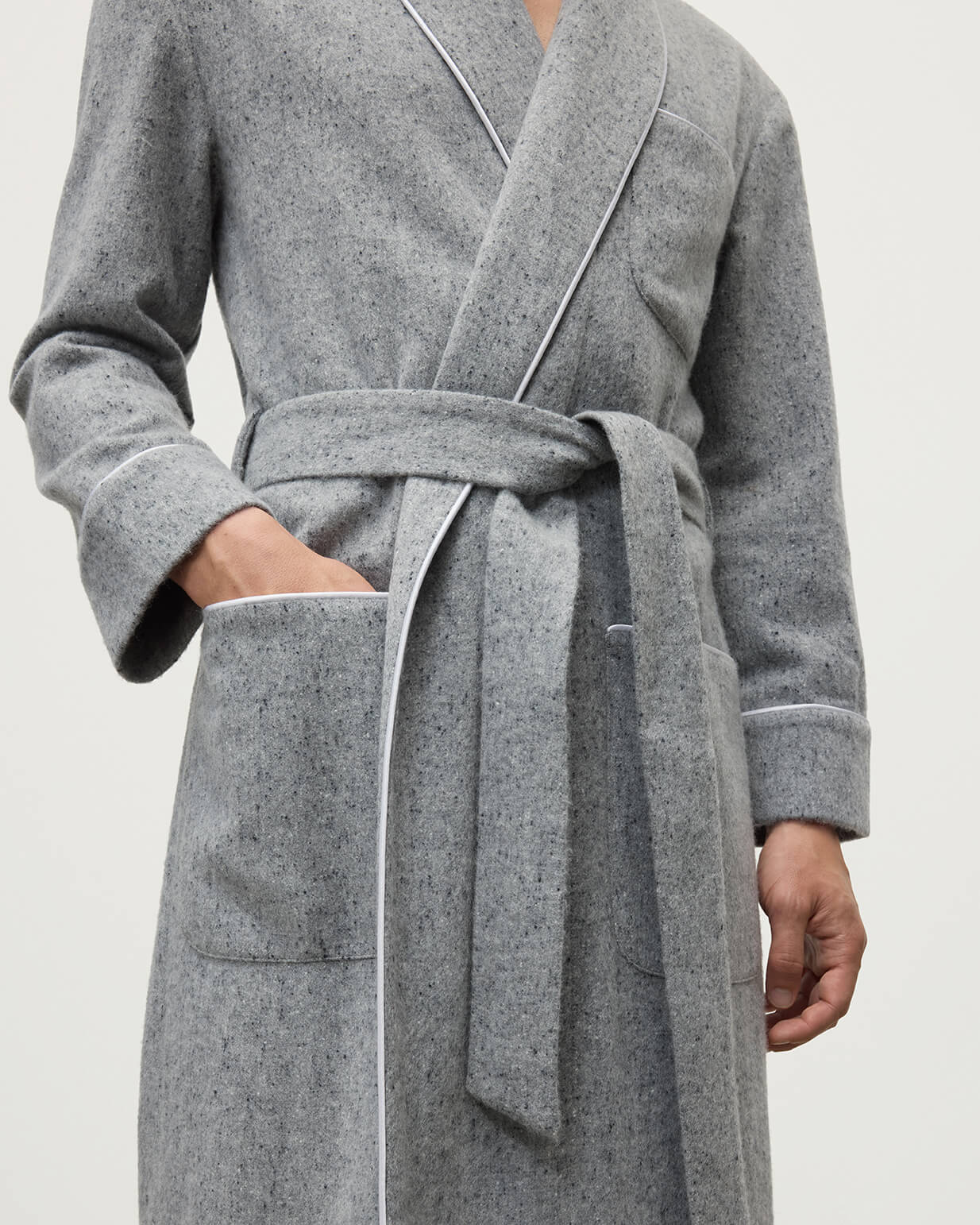 Donegal Cashmere Grey Dressing Gown