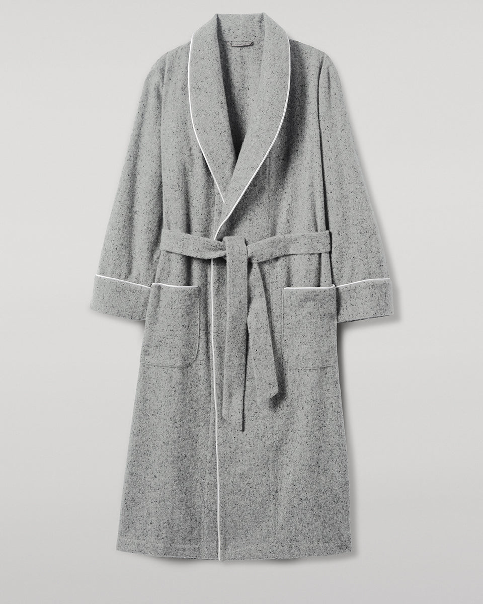 Donegal Cashmere Light Grey Dressing Gown