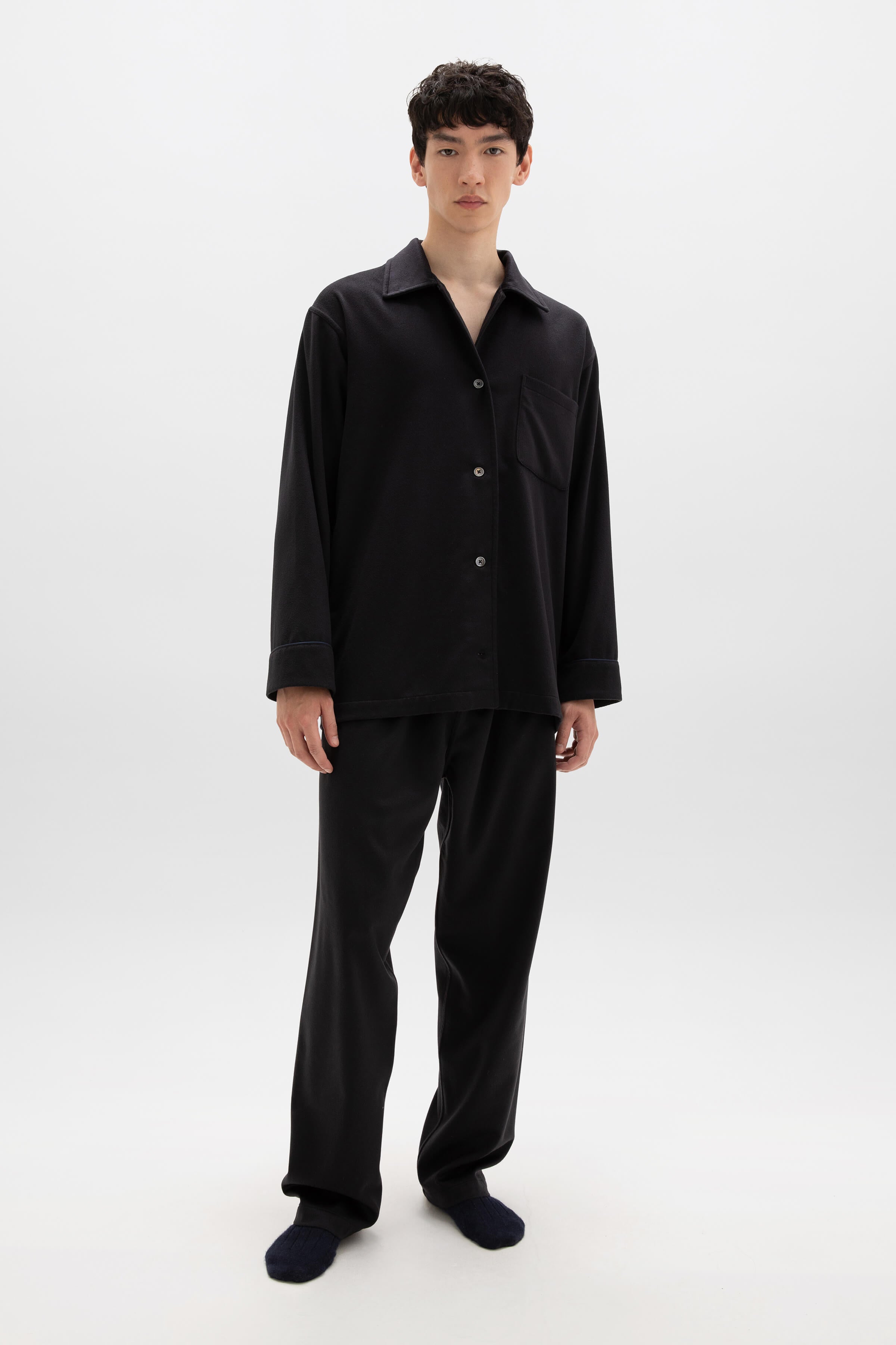 Navy Cashmere Pyjama Lounge Set