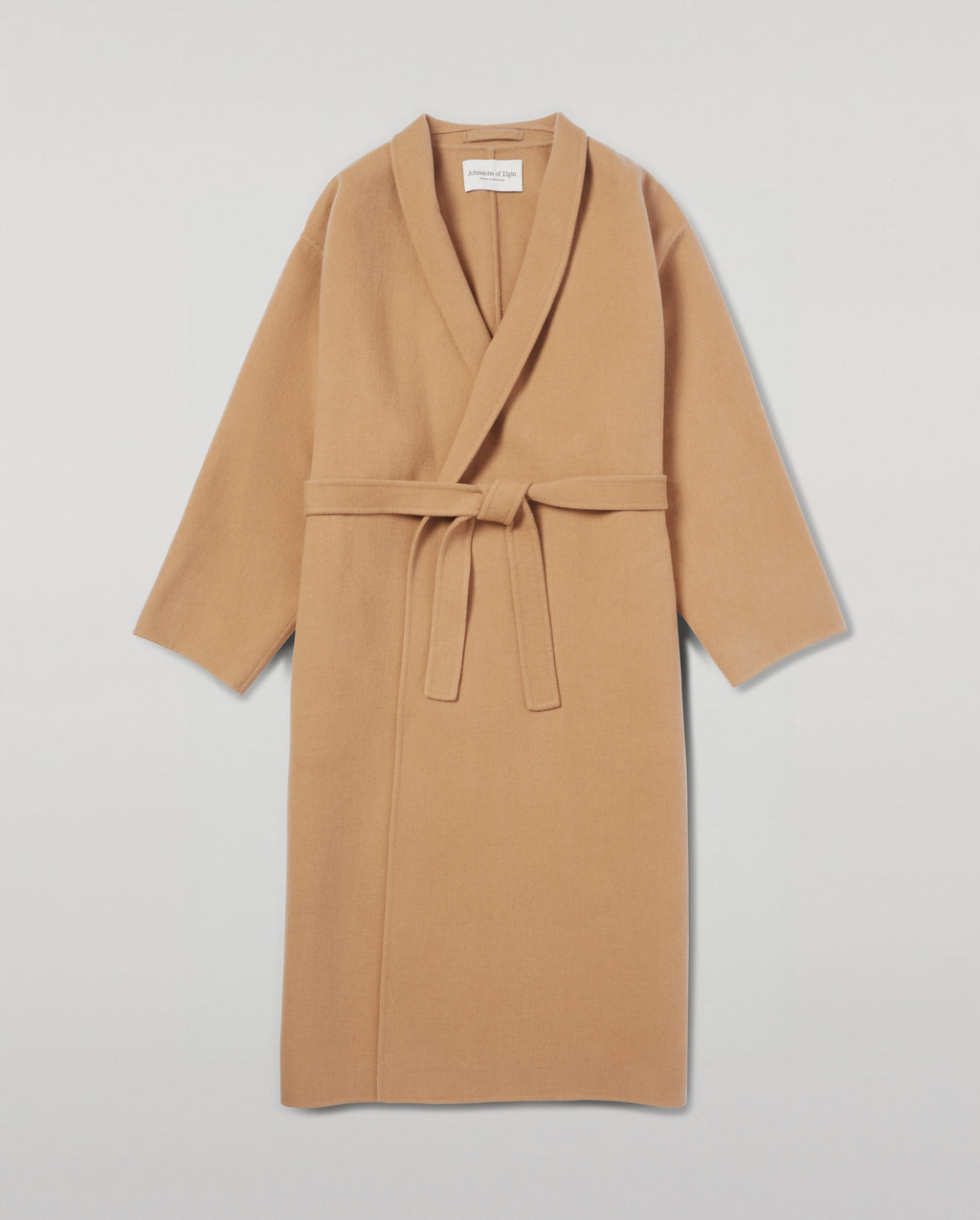 Camel Cashmere Wrap Coat