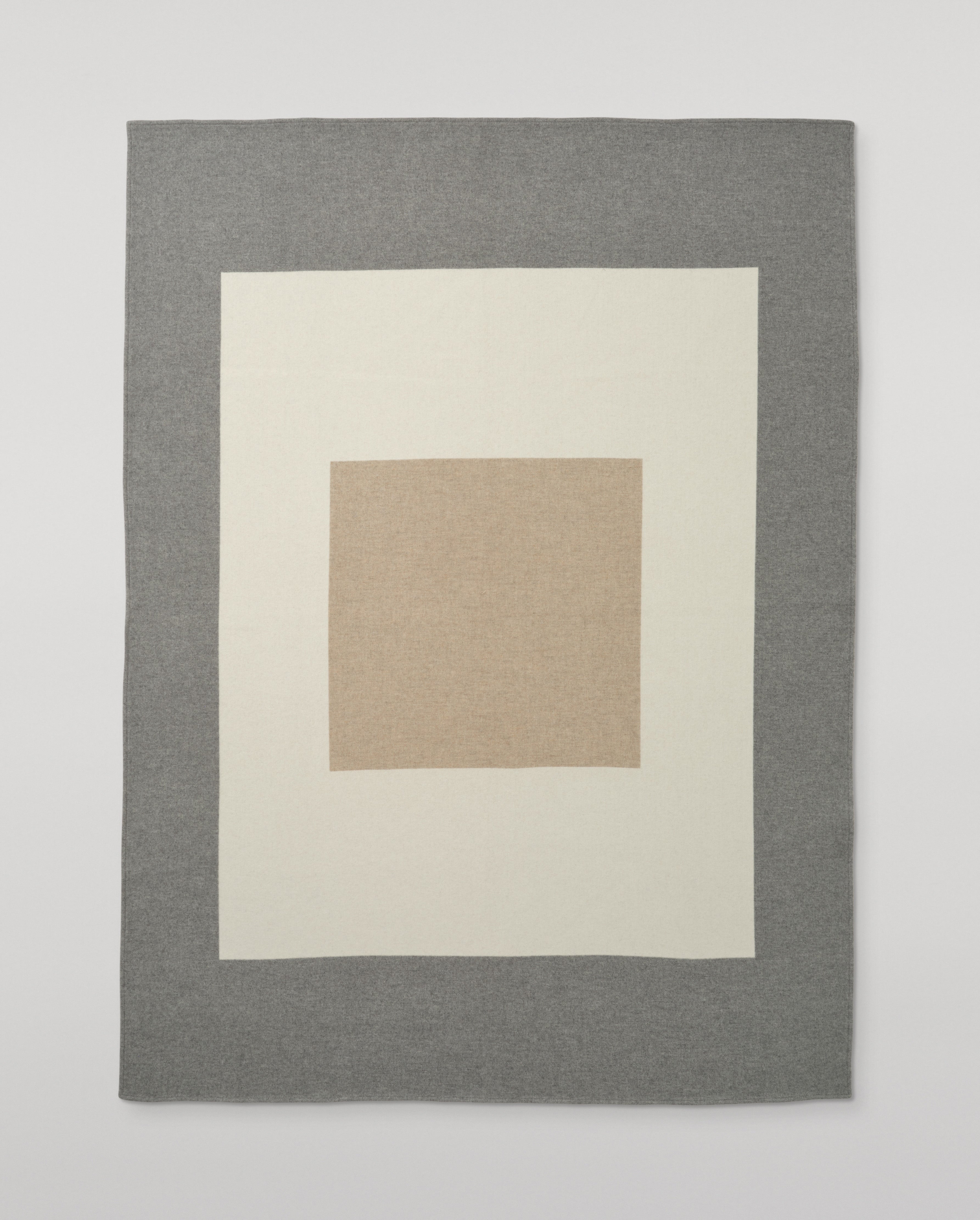 Art Geometric Grey & Natural Cashmere Throw