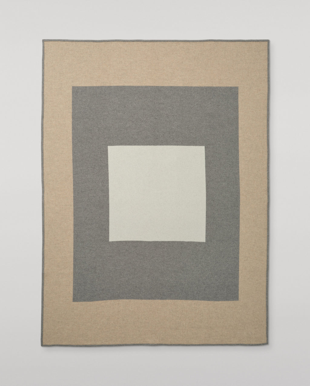 Art Geometric Grey & Natural Cashmere Throw