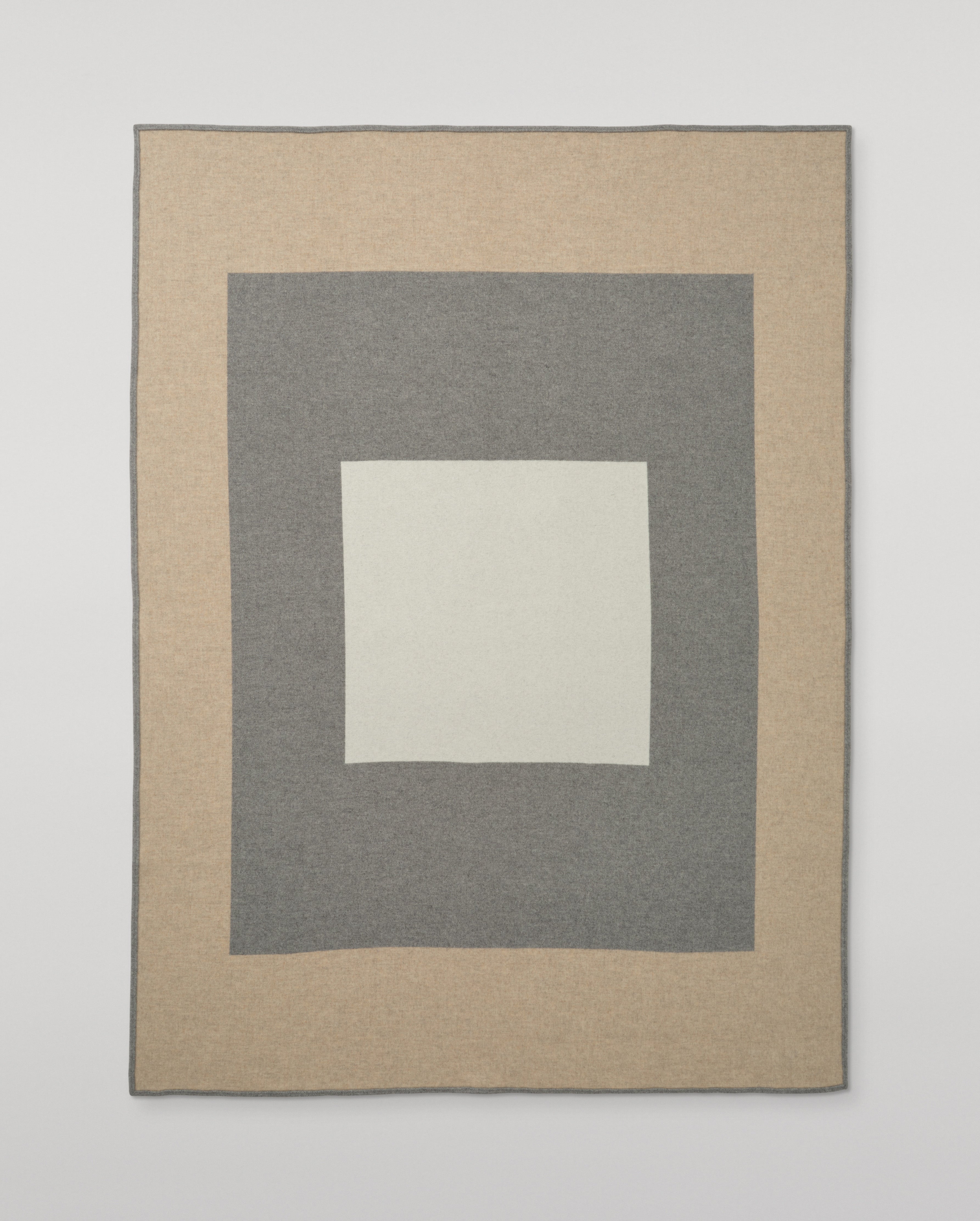 Art Geometric Grey & Natural Cashmere Throw