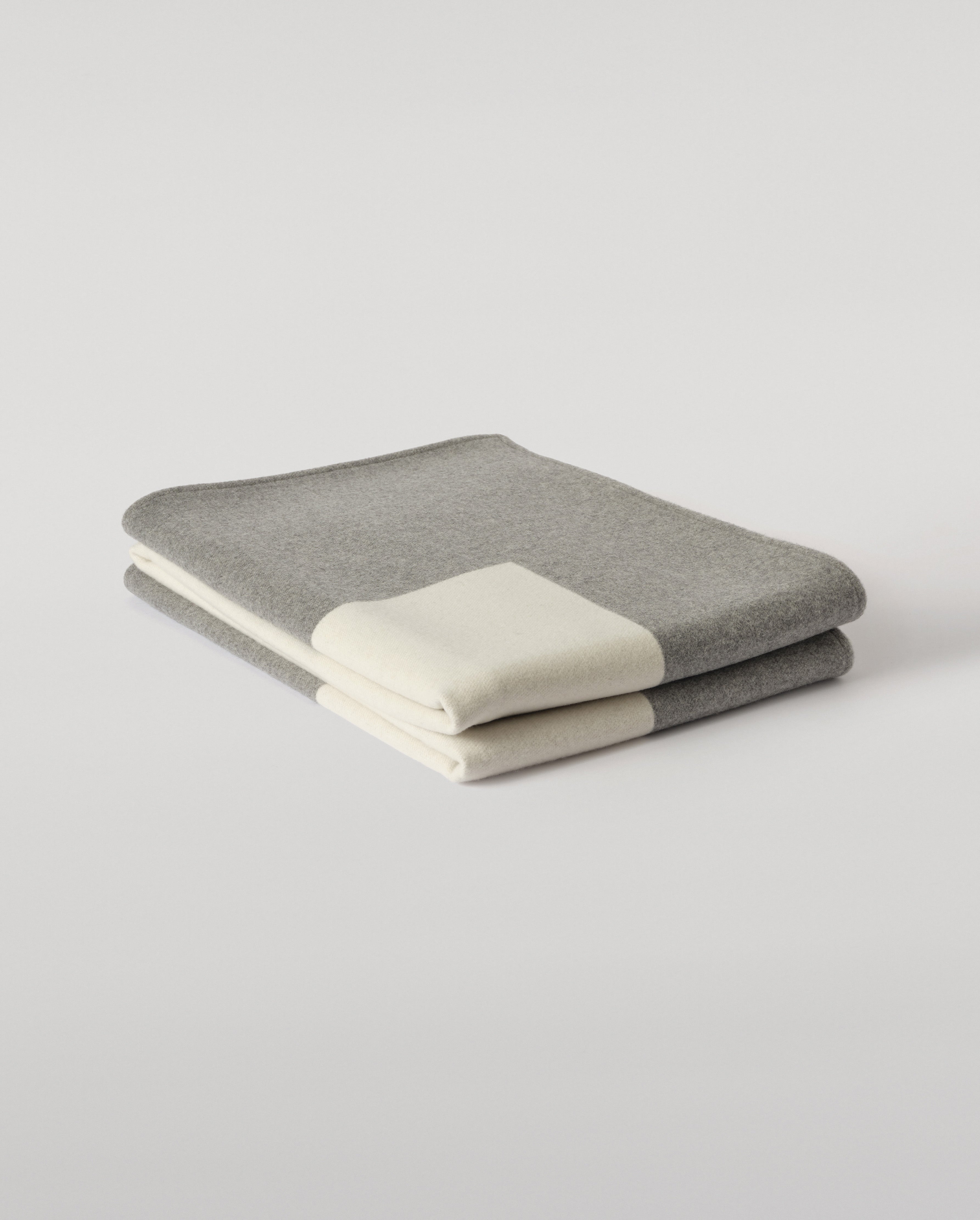 Art Geometric Grey & Natural Cashmere Throw