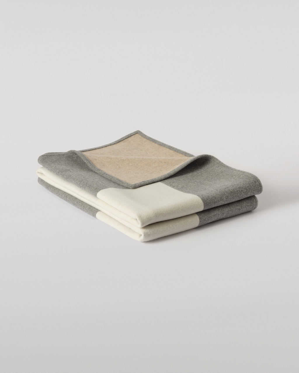 Art Geometric Grey & Natural Cashmere Throw