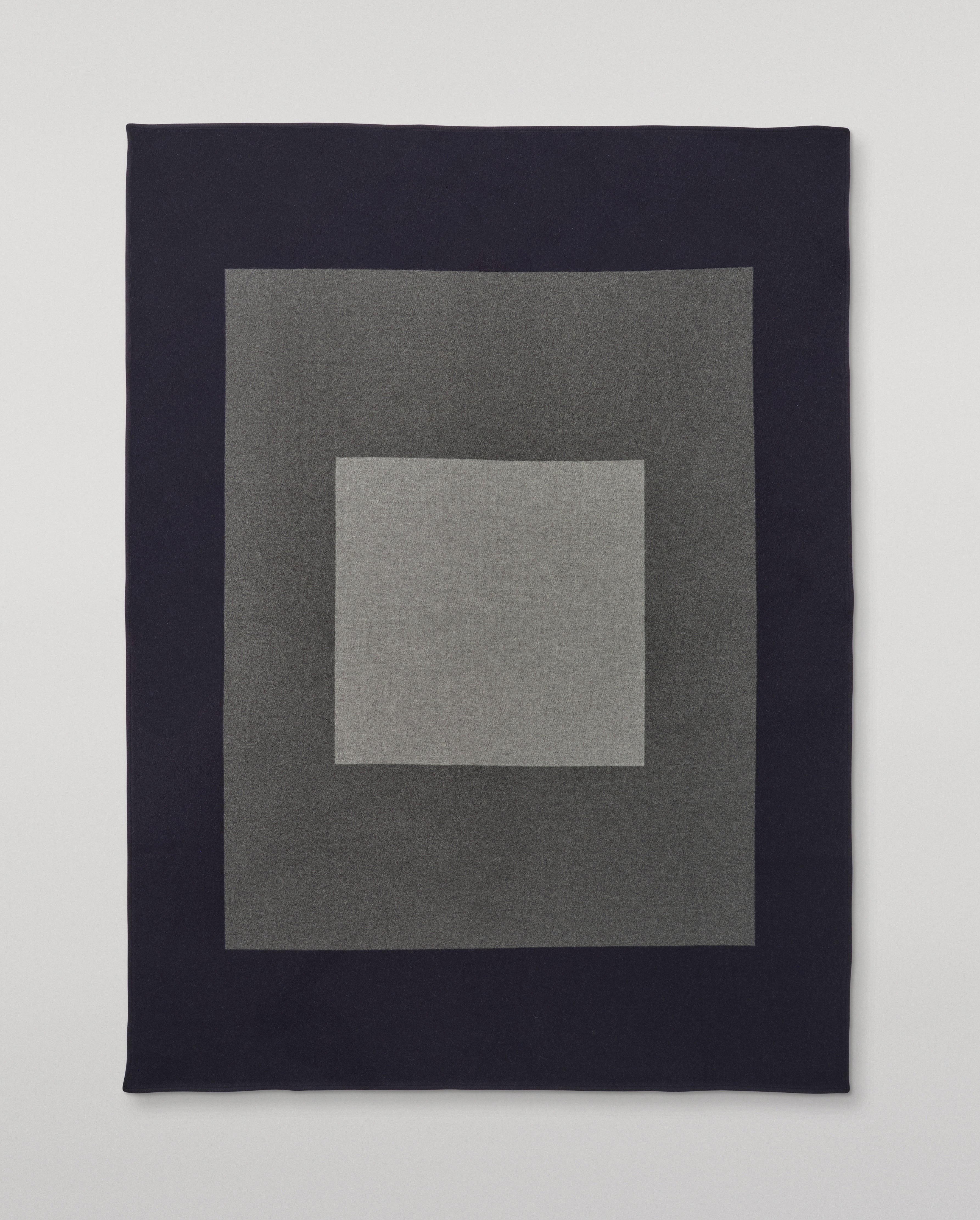 Art Geometric Navy & Grey Cashmere Throw