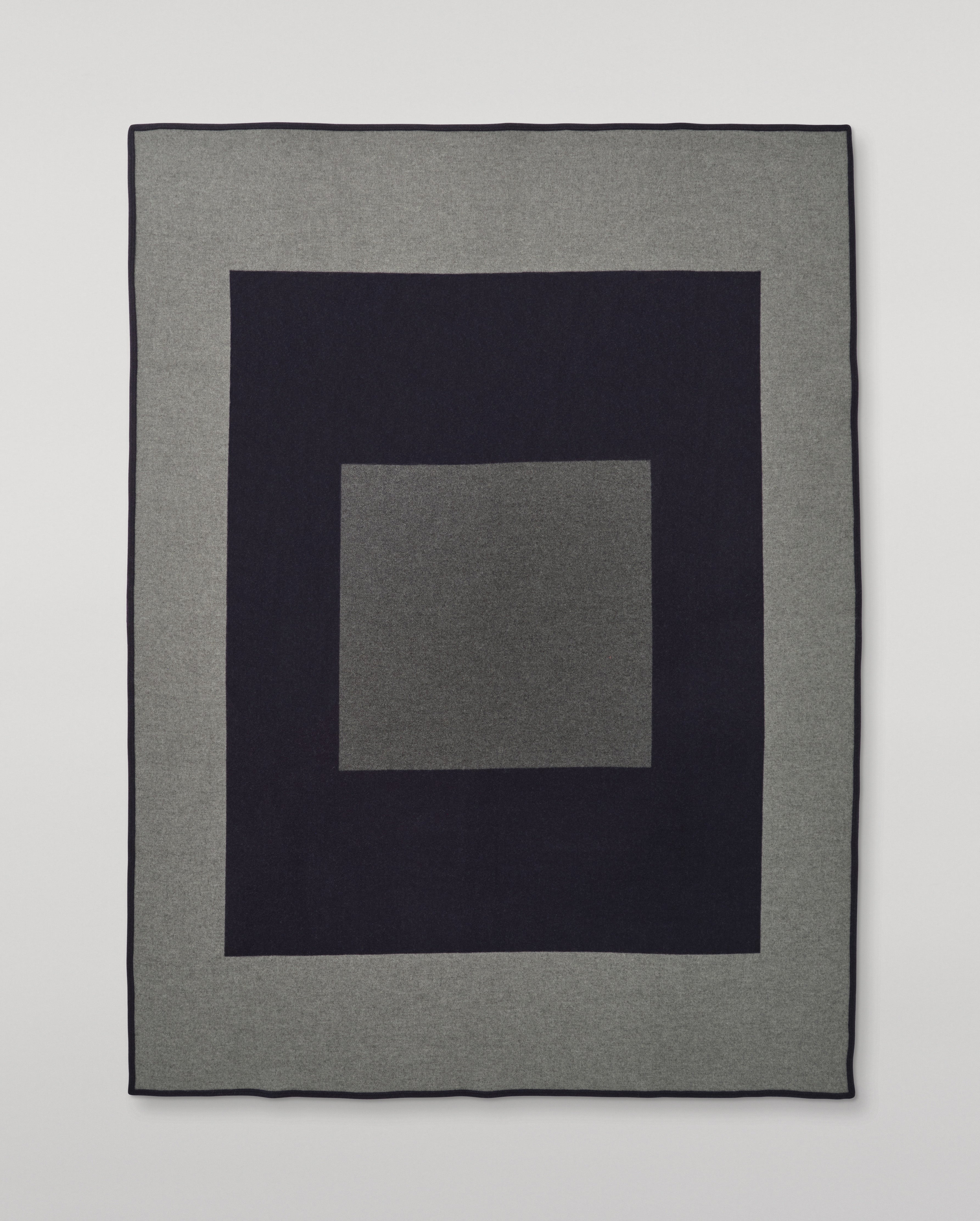 Art Geometric Navy & Grey Cashmere Throw