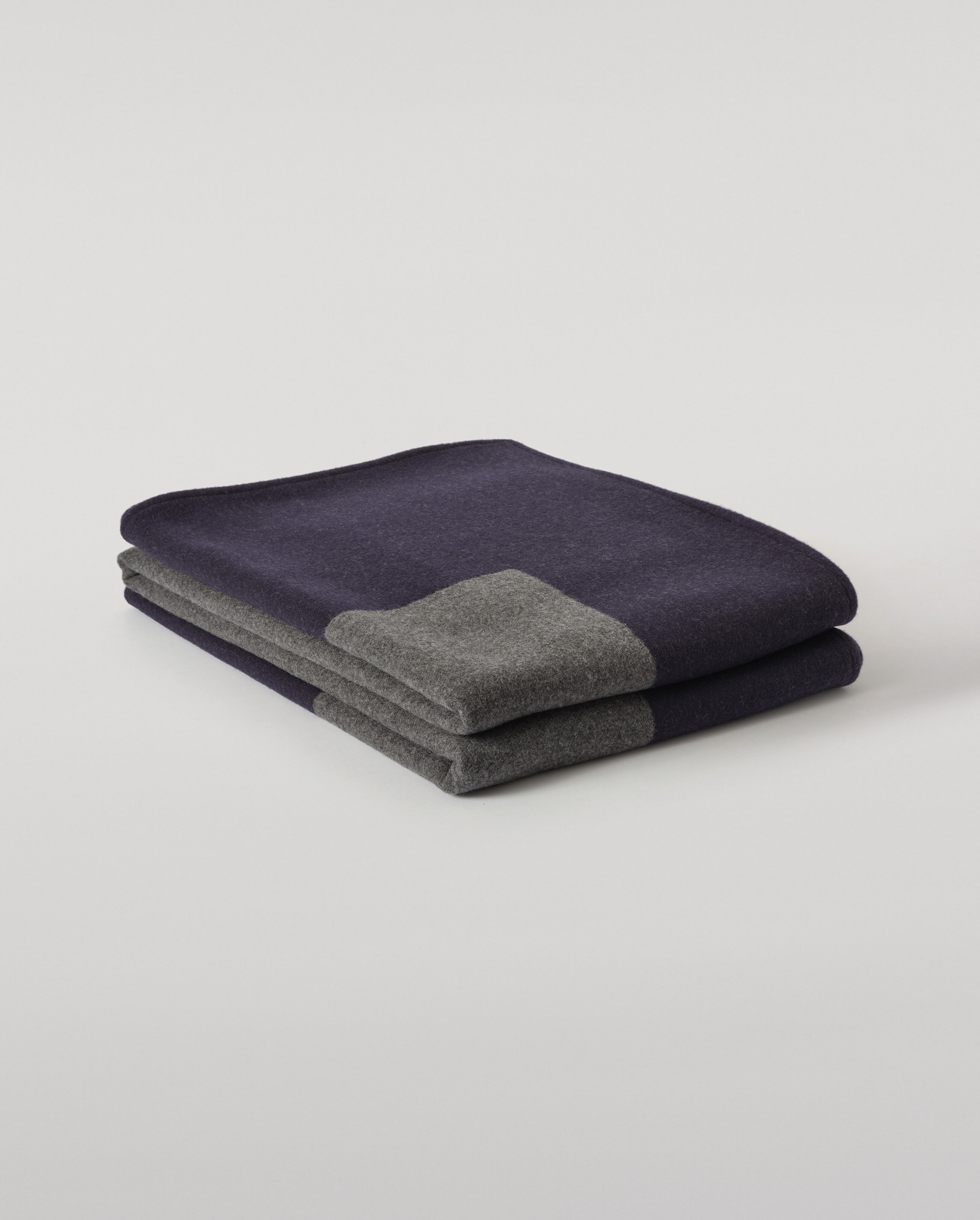 Art Geometric Navy & Grey Cashmere Throw