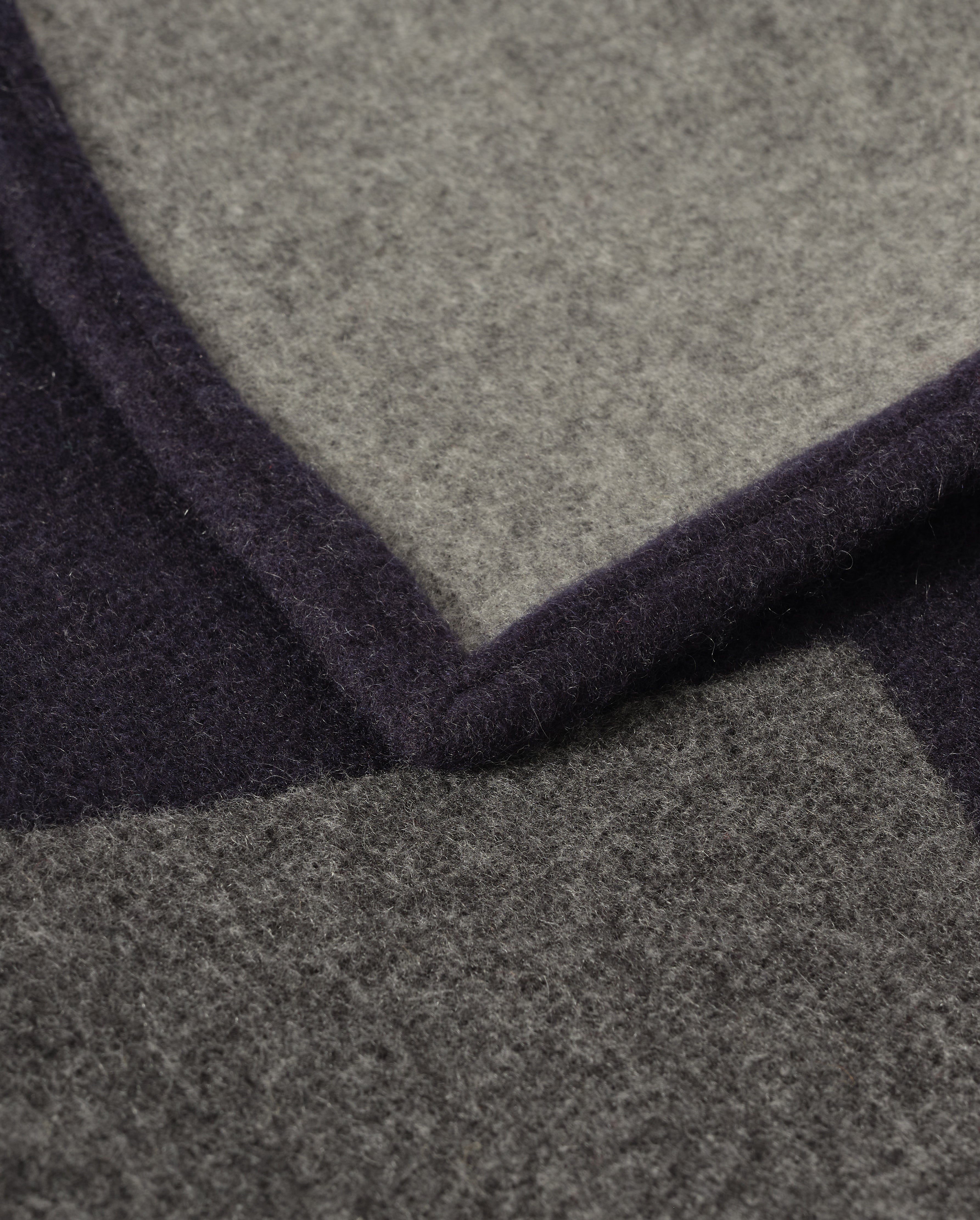 Art Geometric Navy & Grey Cashmere Throw
