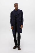 Classic Navy Cashmere Coat
