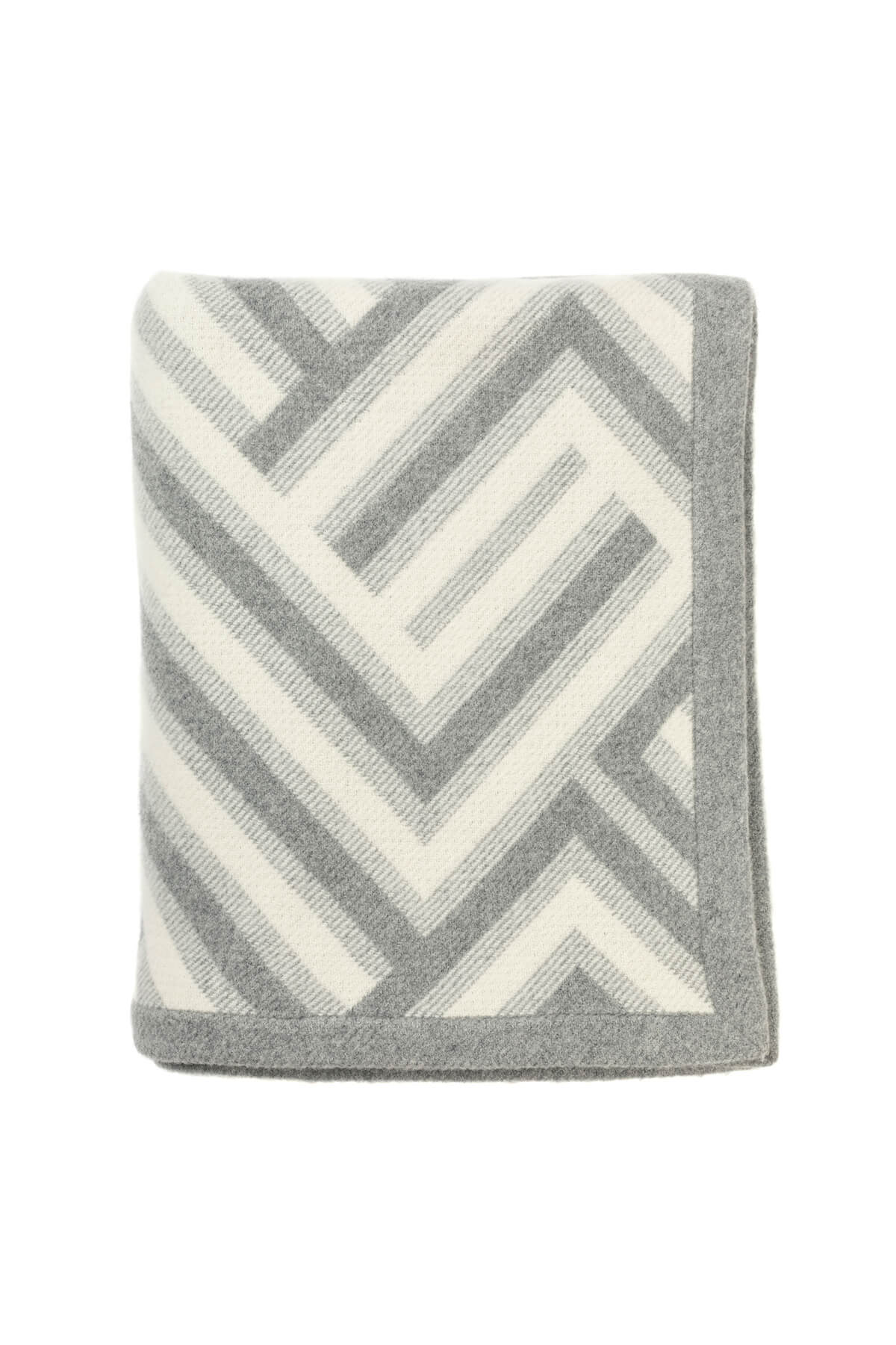 Chevron Merino Blend Grey Throw