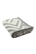 Chevron Merino Blend Grey Throw
