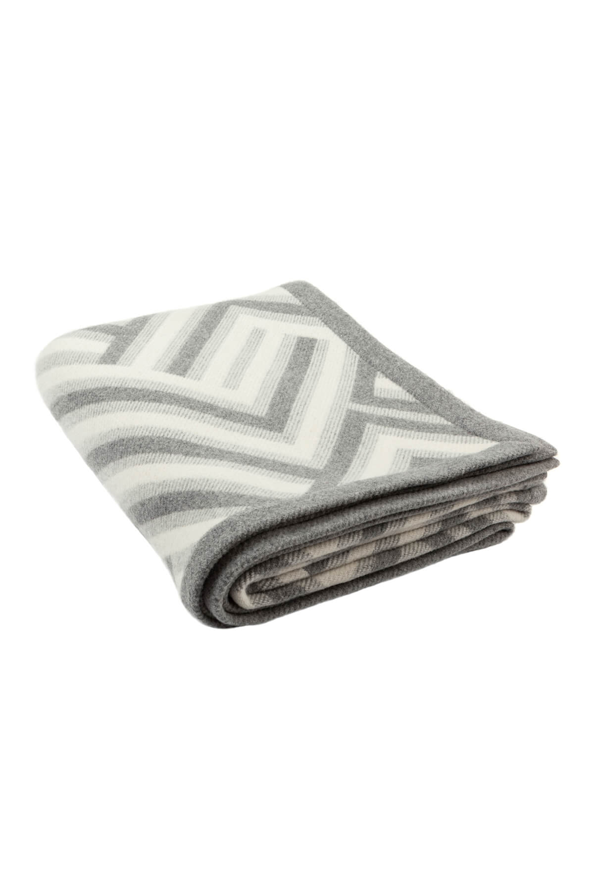 Chevron Merino Blend Grey Throw