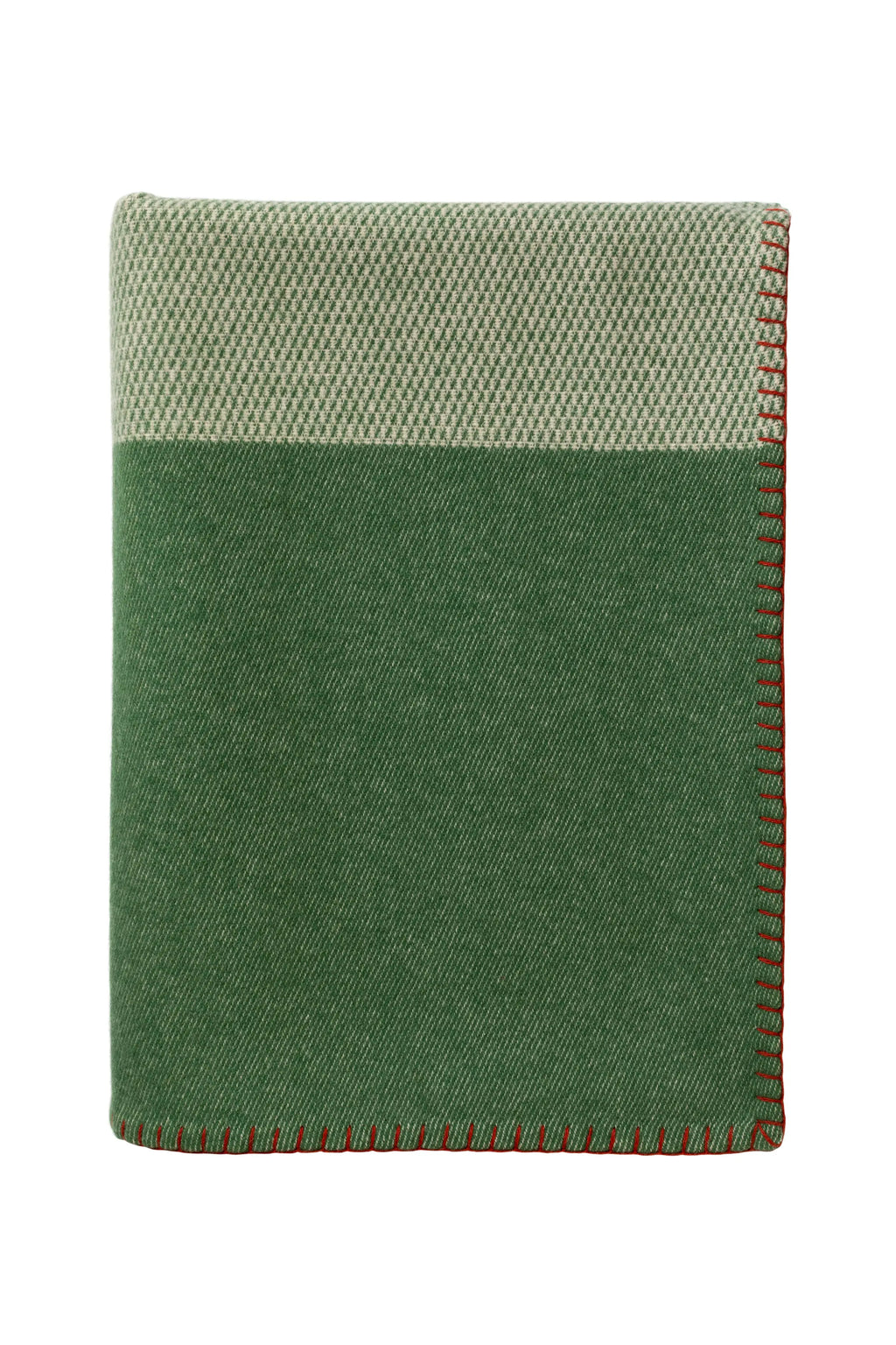 Blanket Stitched Block Jacquard Throw