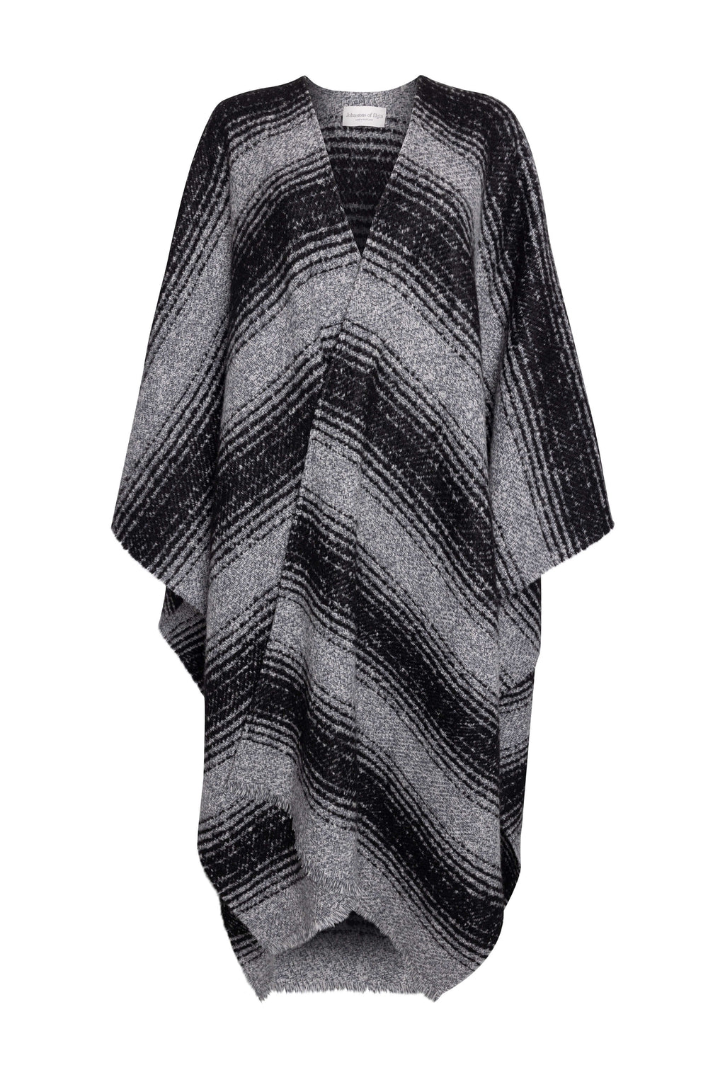 Textural Ombré Charcoal Cape