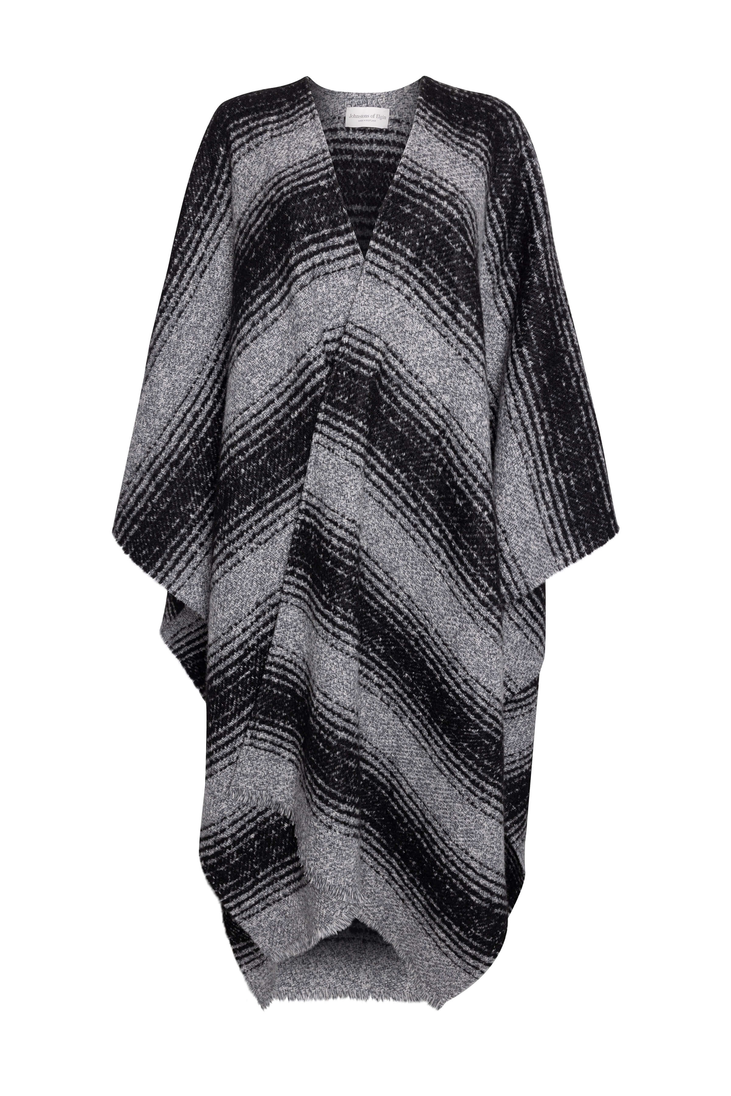 Textural Ombré Charcoal Cape