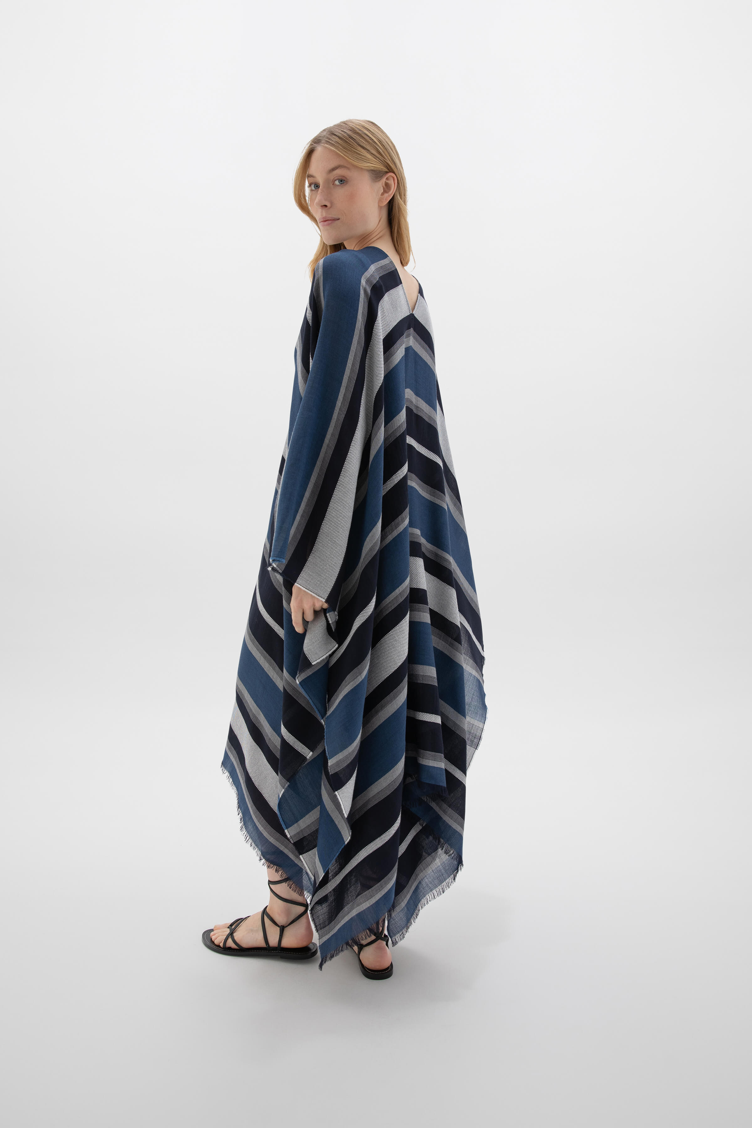 Tissue Textured Stripe Kaftan