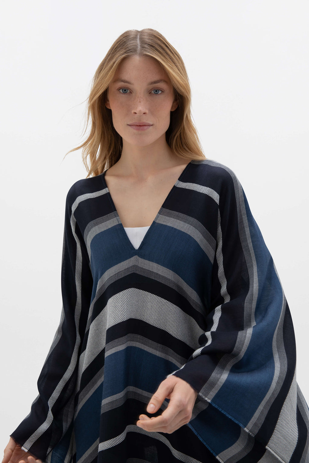 Tissue Textured Stripe Kaftan