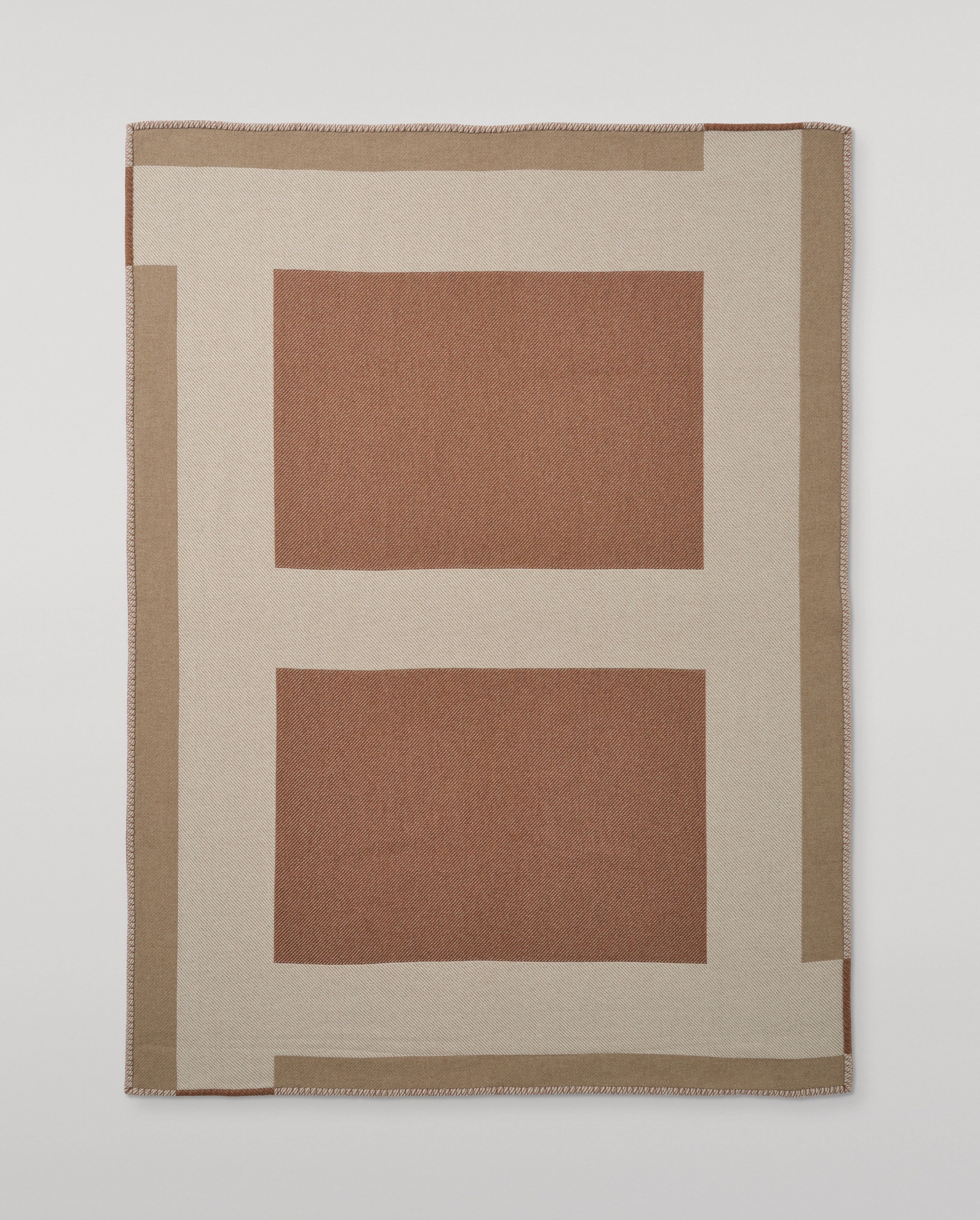 Brown Geometric Throw
