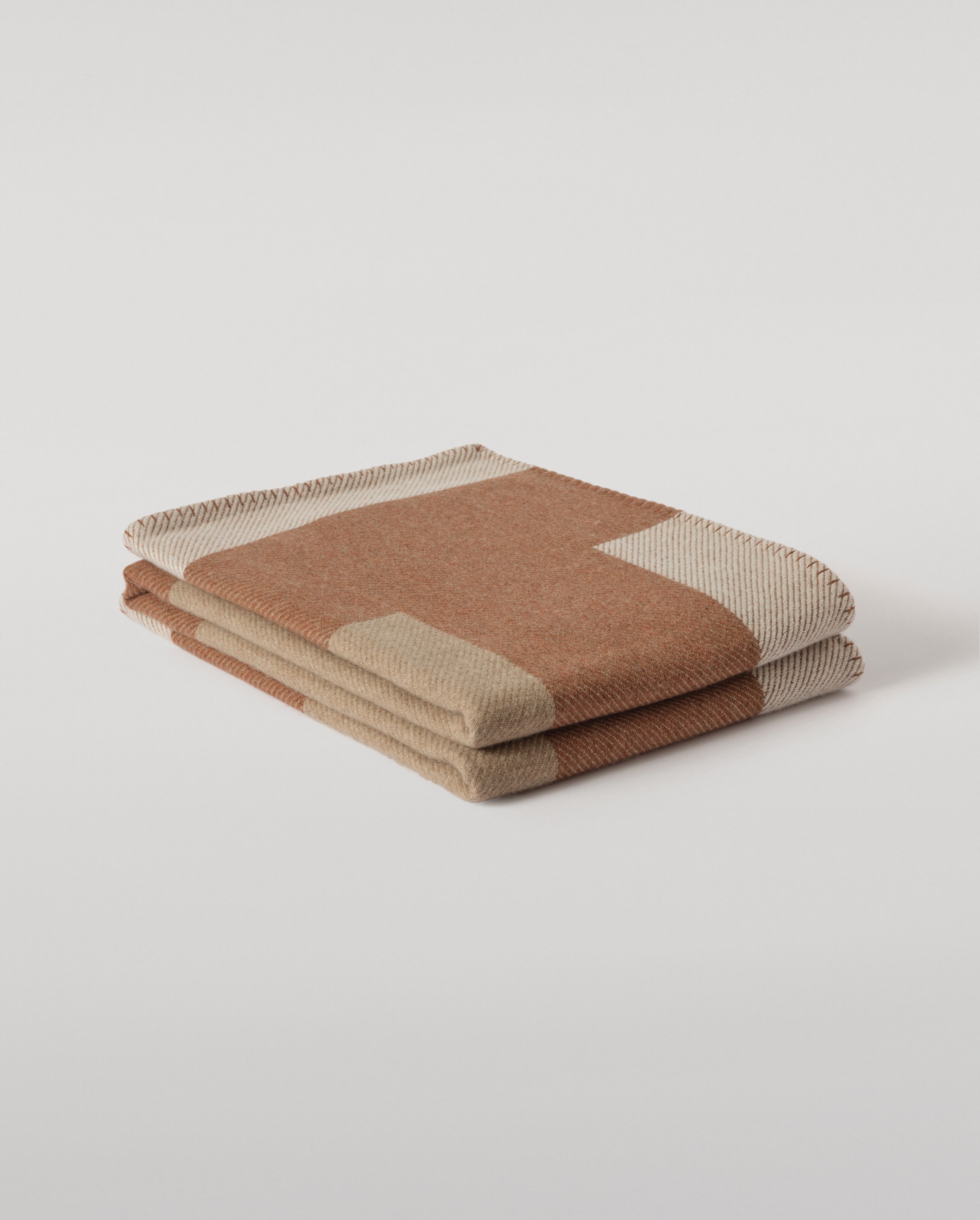 Brown Geometric Throw